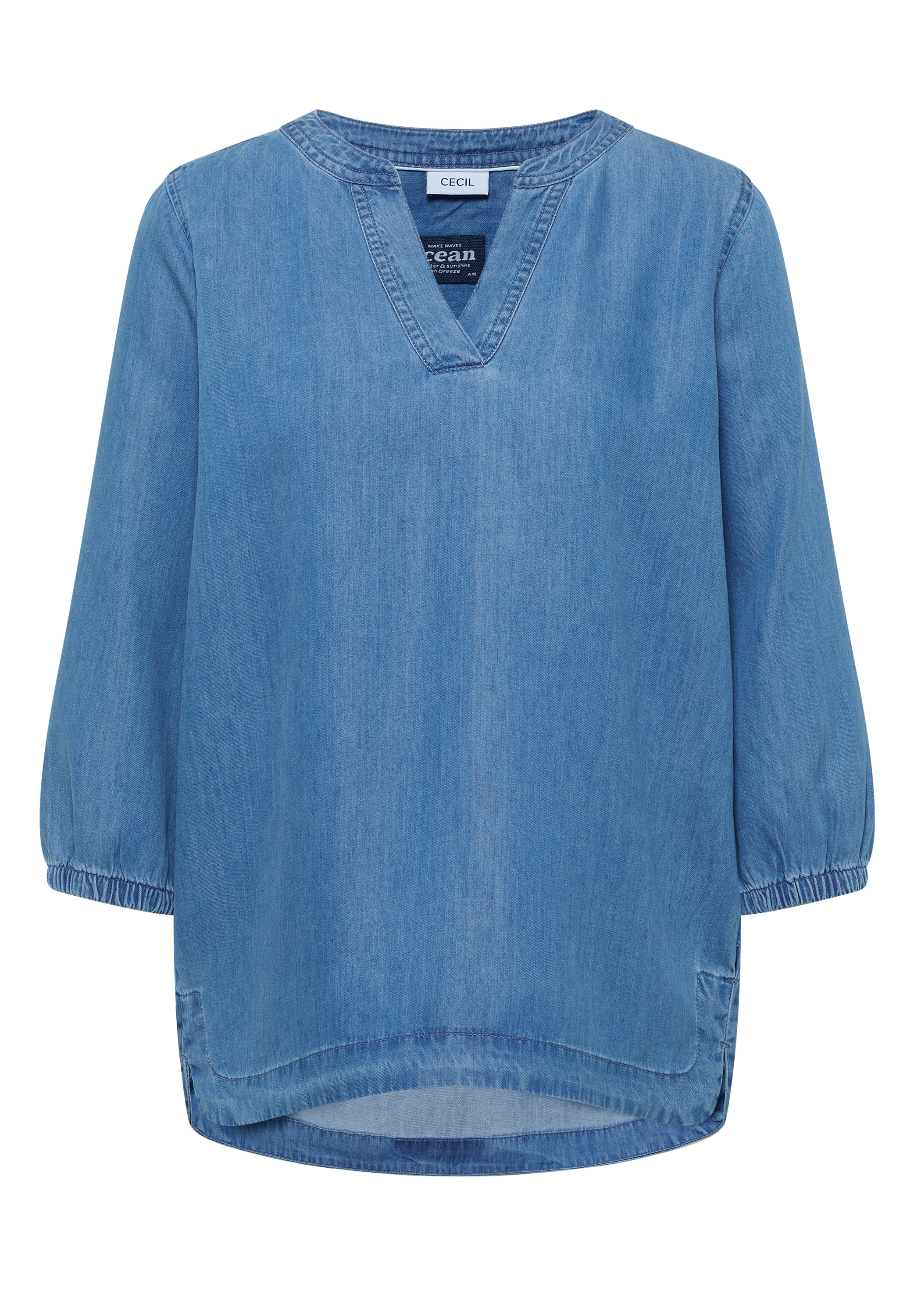 3/4-Arm Tunika im Denim-Look