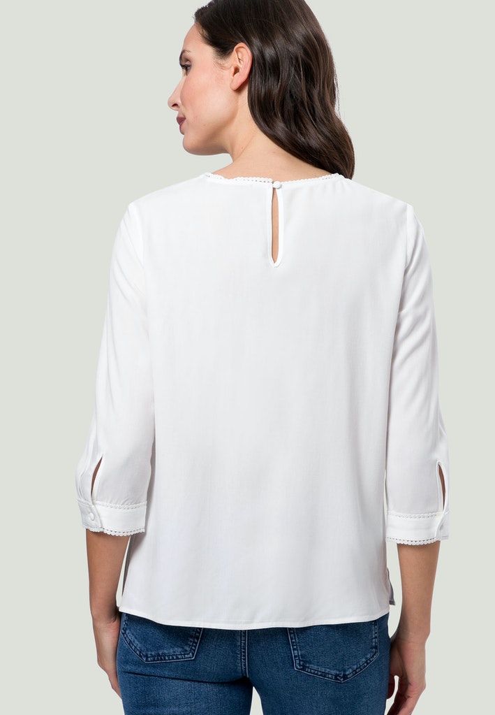 Bluse mit Dreiviertelarm