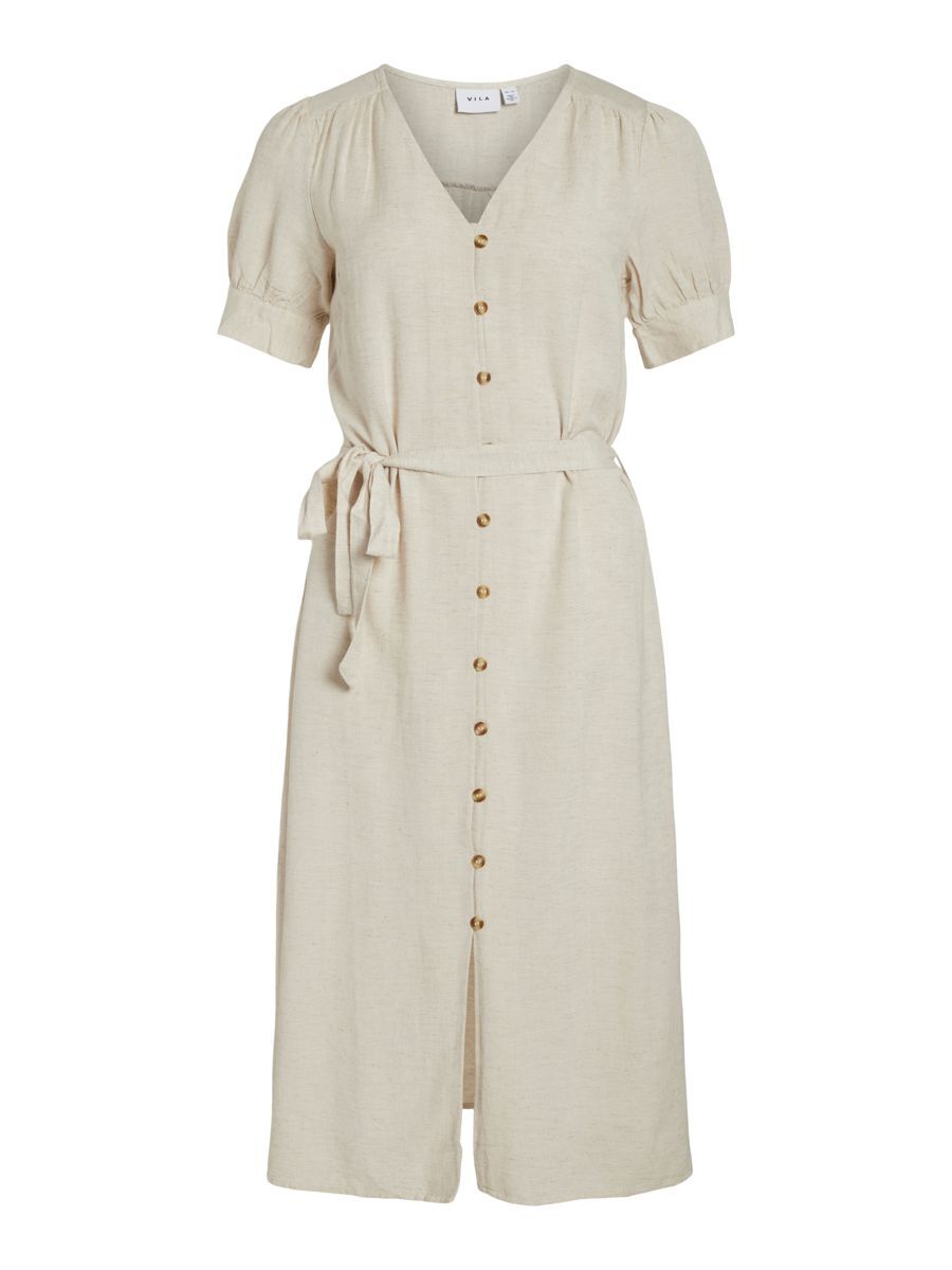 VIPRISILLA V-NECK S/S MIDI DRESS - NOOS