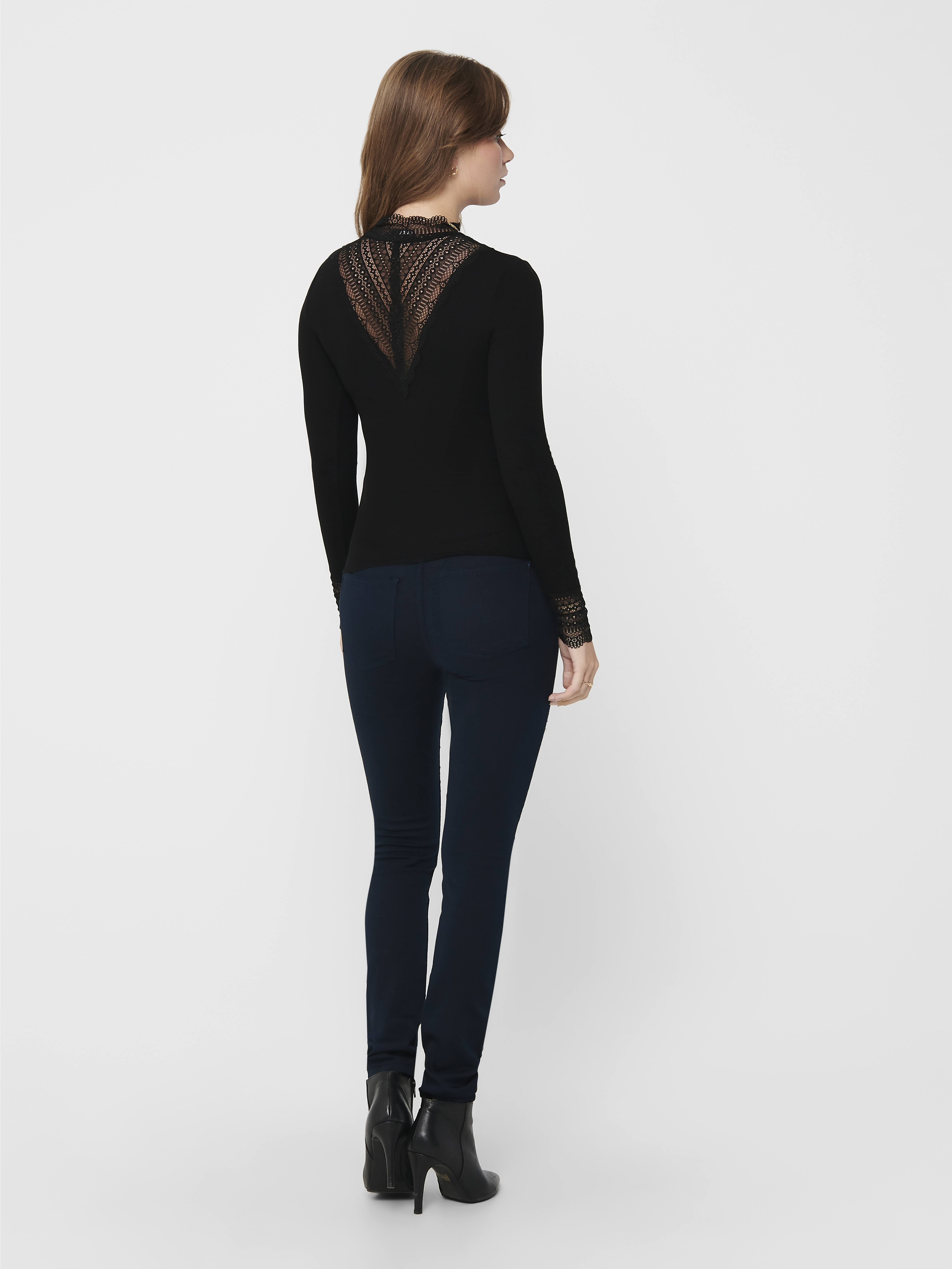 ONLTILDE L/S HIGH NECK LACE TOP JRS NOOS