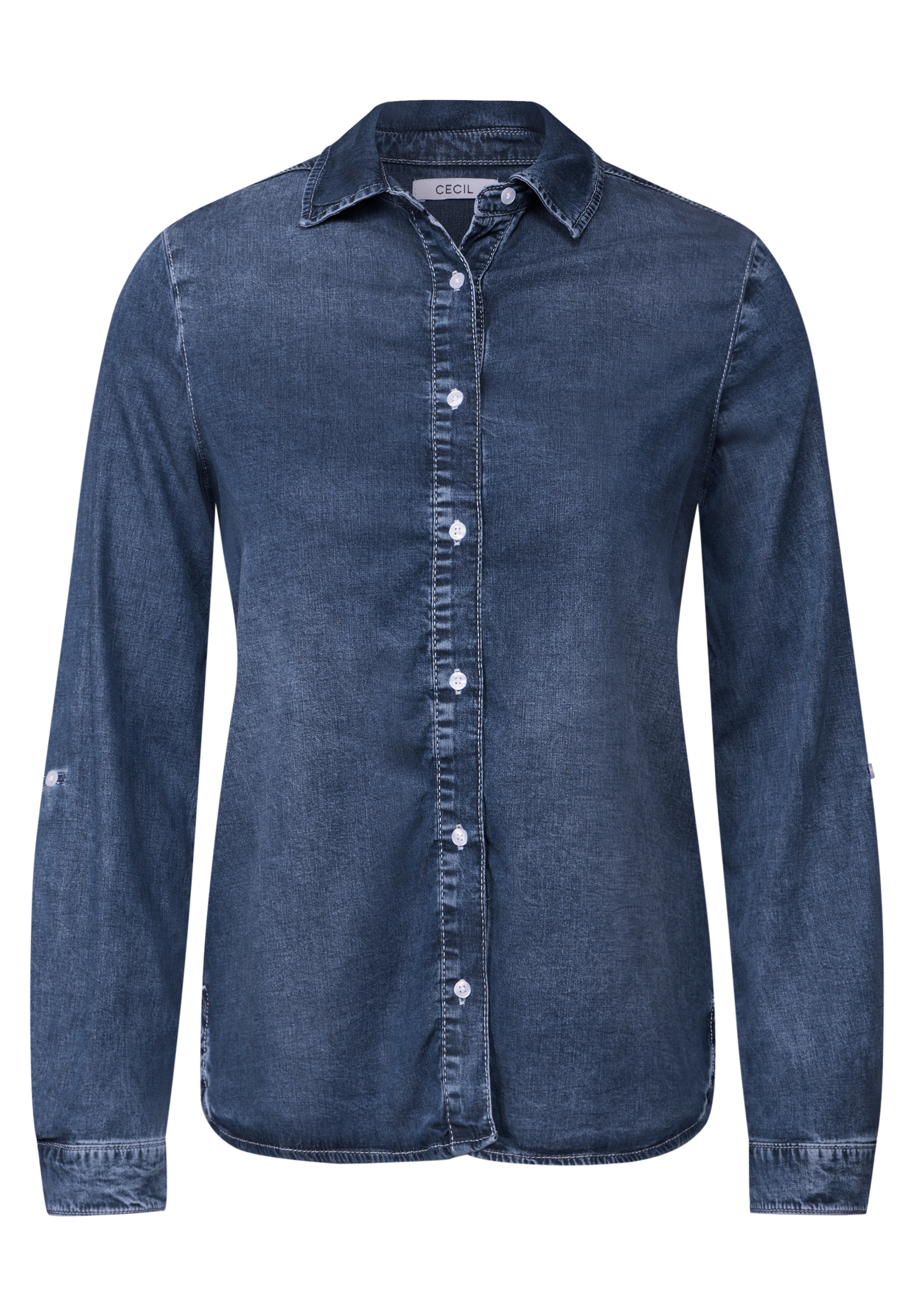 Jeanshemd aus Lyocellmix