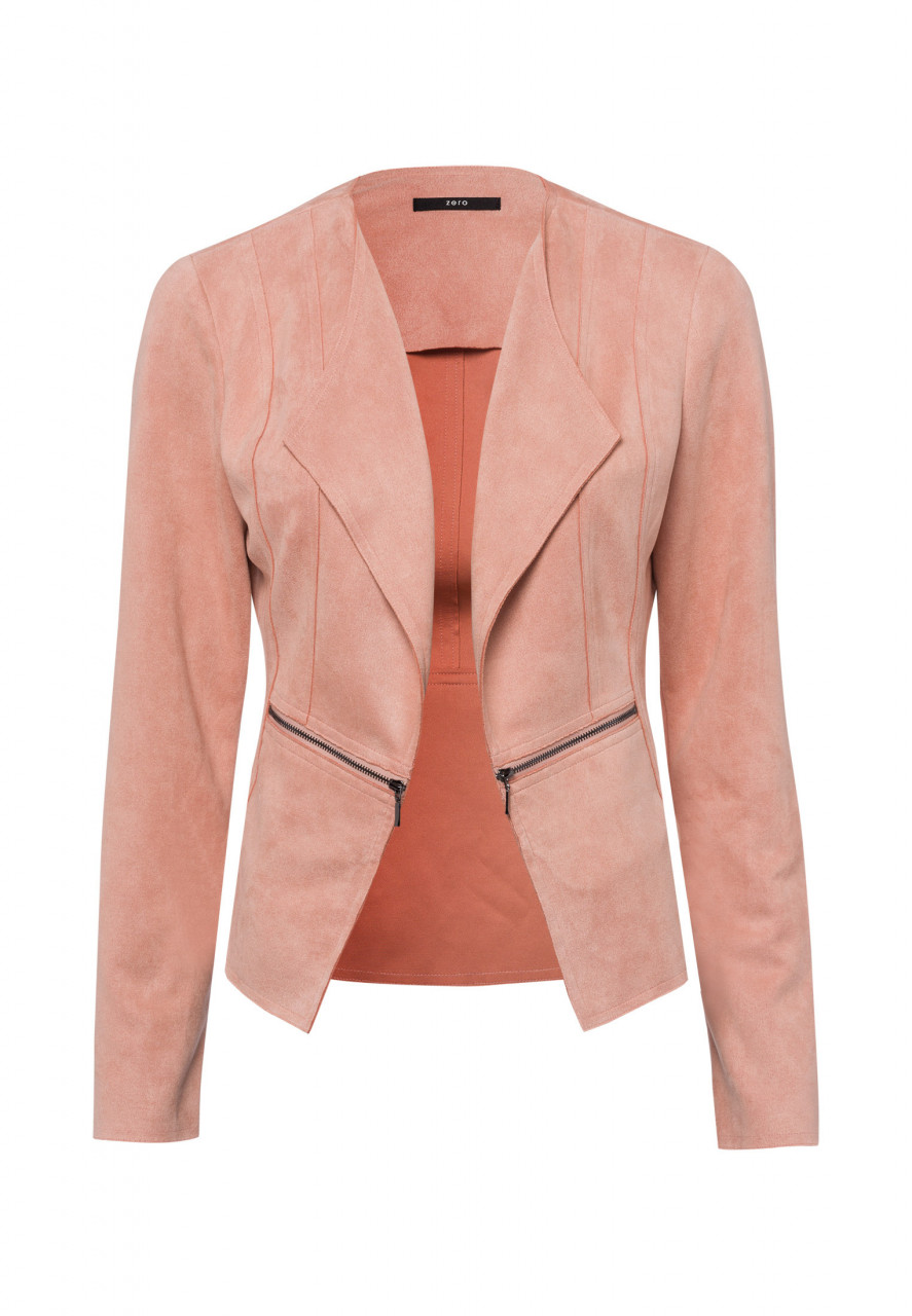 Blazer in Velourlederoptik