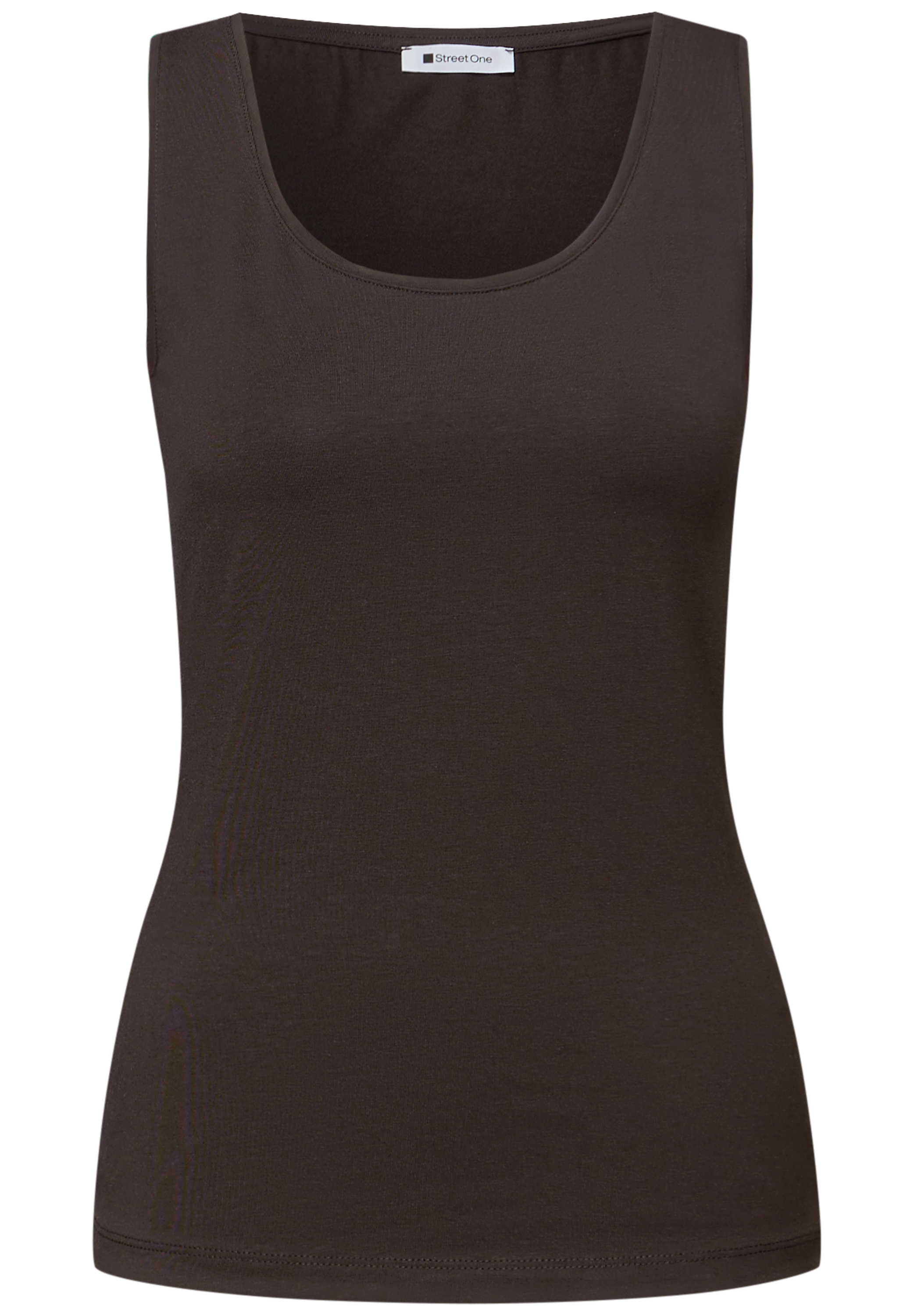 Basic Top mit Rundhals in Unifarbe