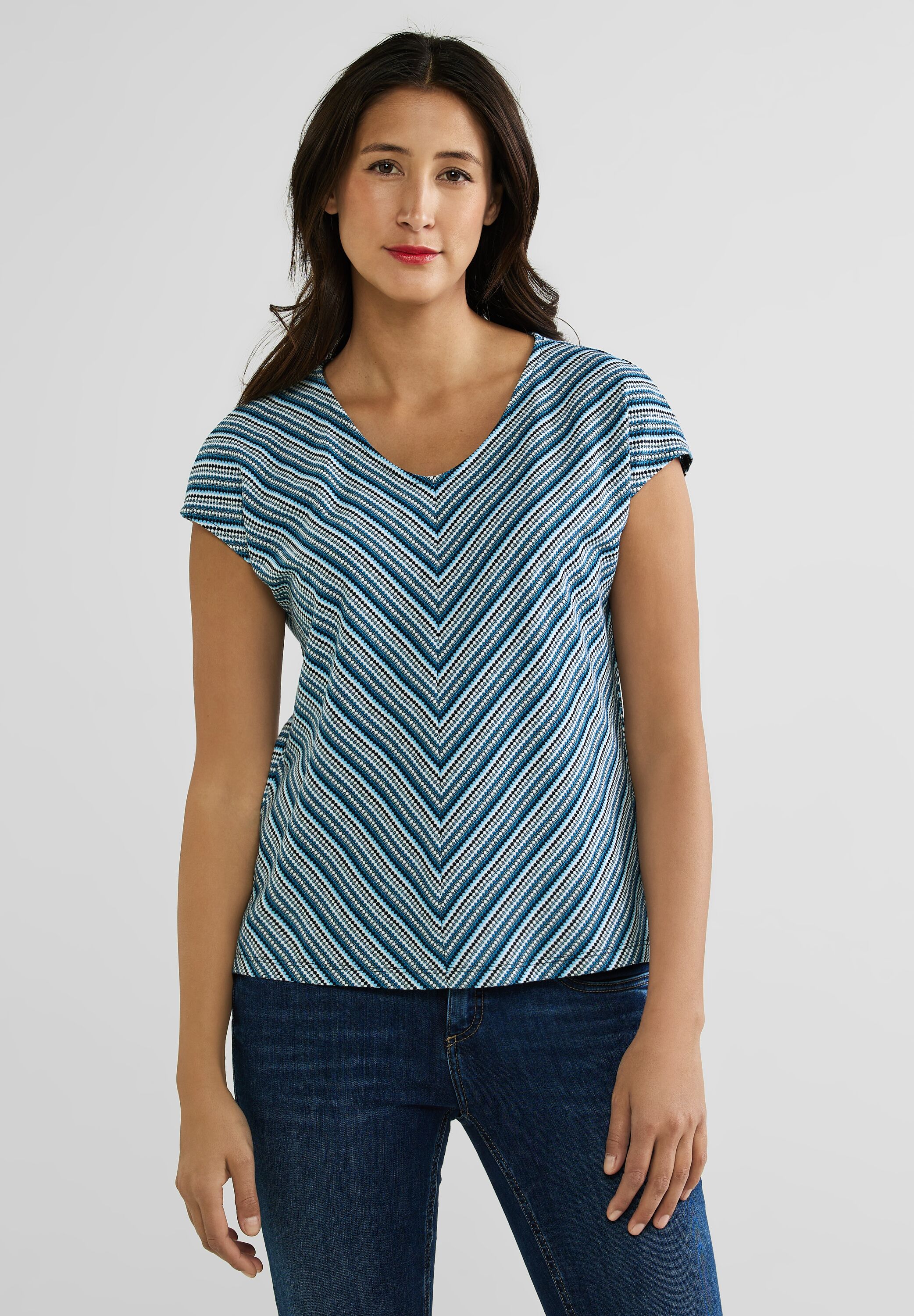 Shirt mit Struktur Streifen