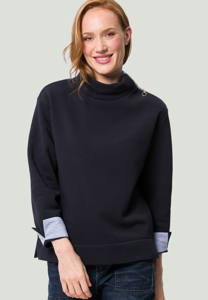 Sweatshirt Kragen mit Zip