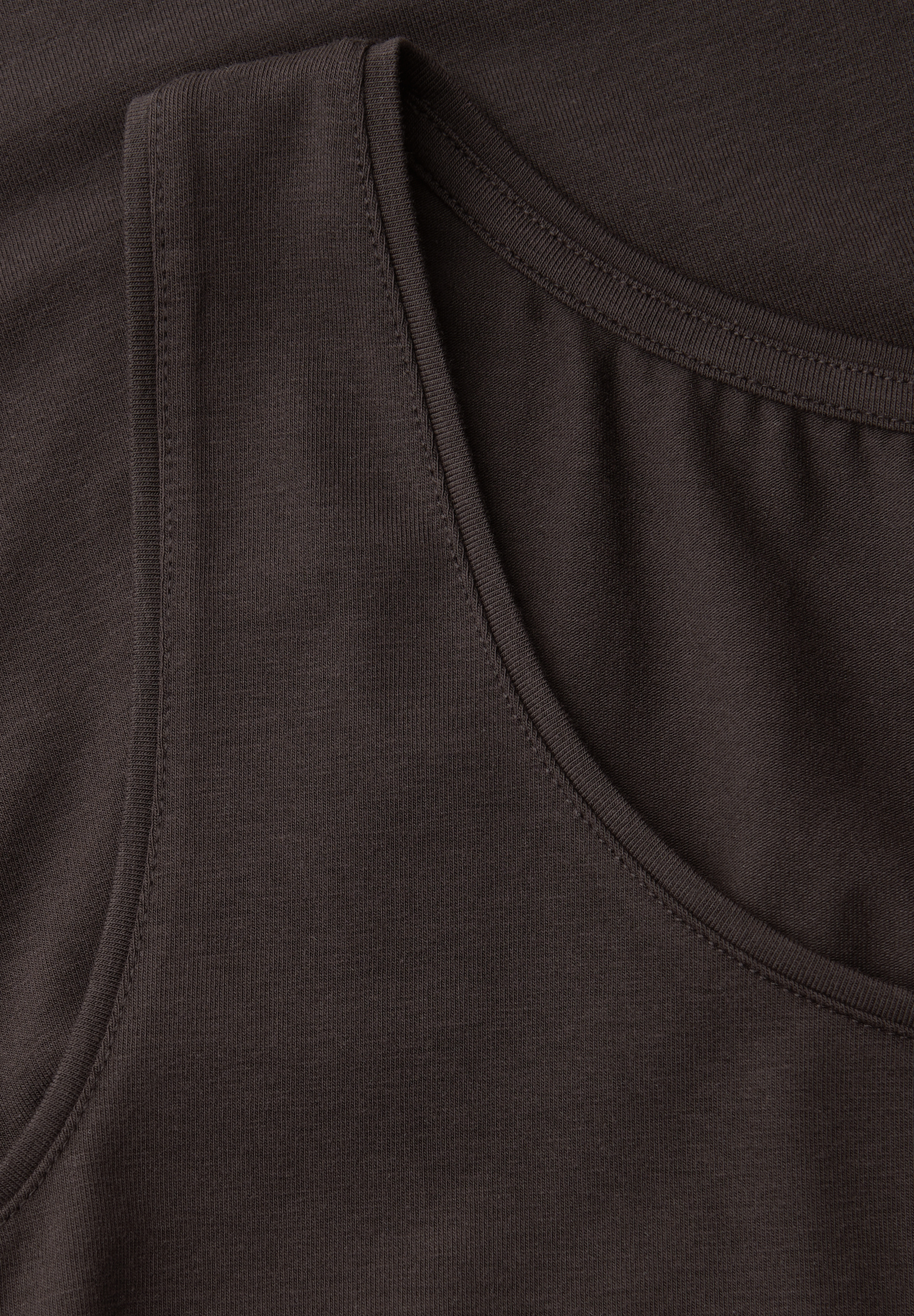 Basic Top mit Rundhals in Unifarbe
