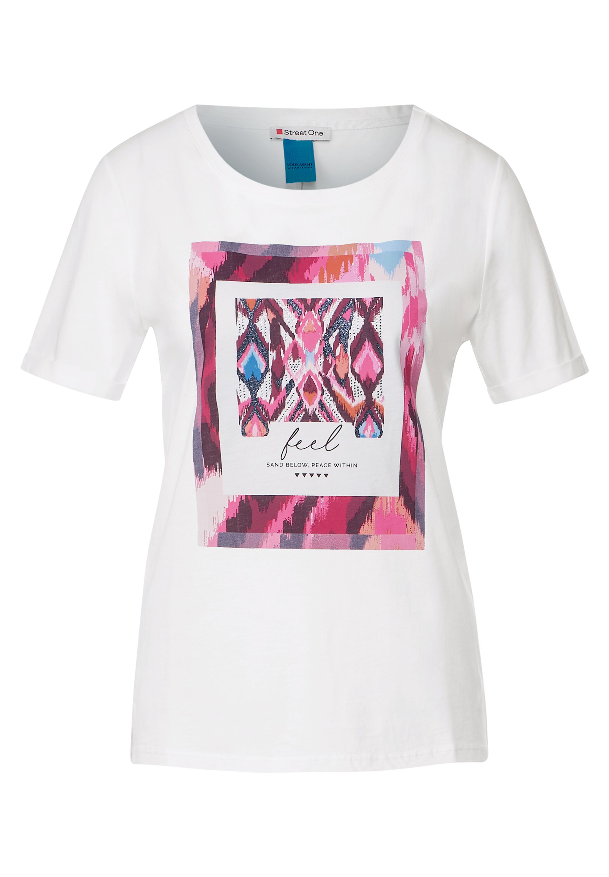 Shirt mit Ikat-Partprint