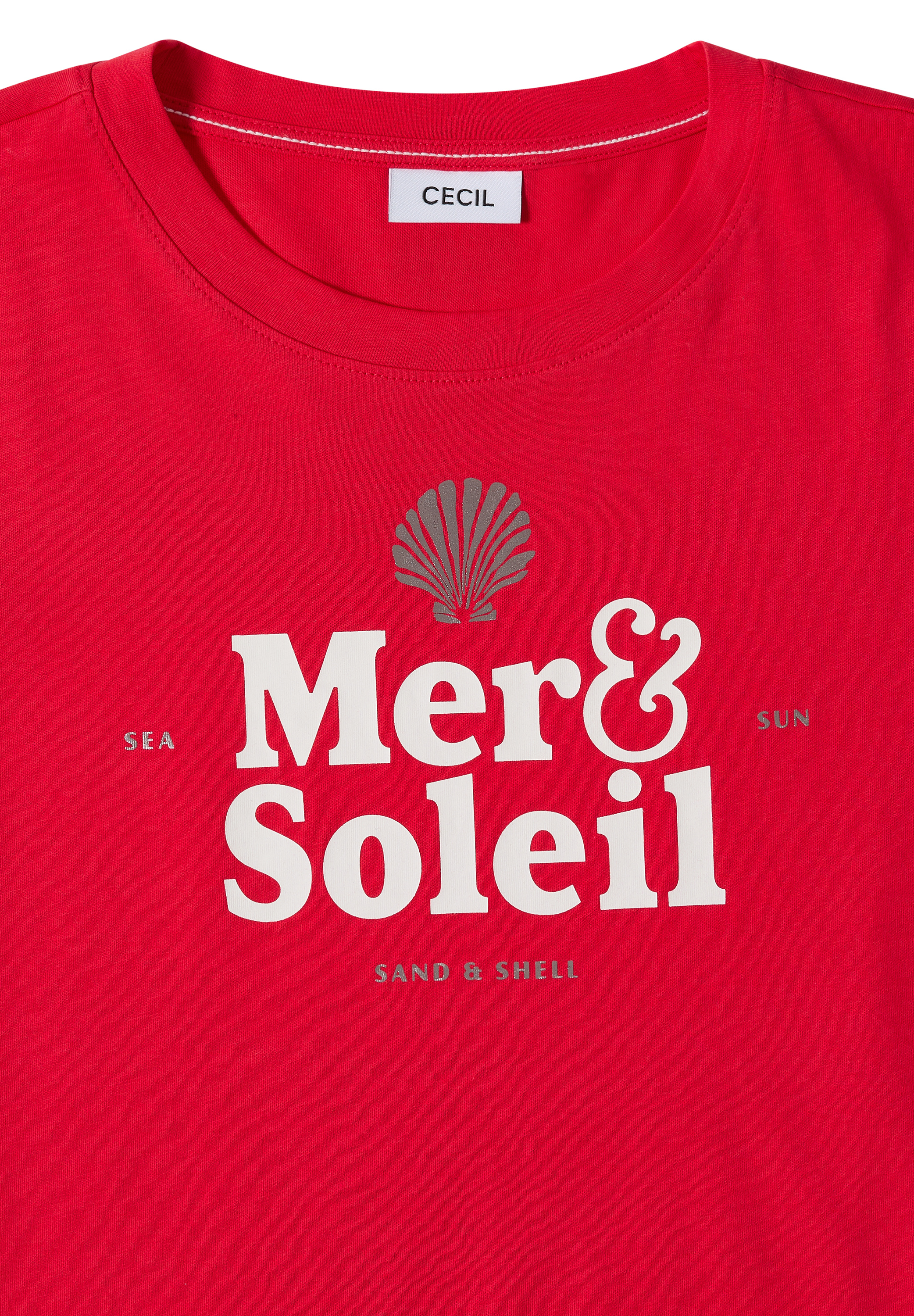 T-Shirt mit Rundhals und Wording