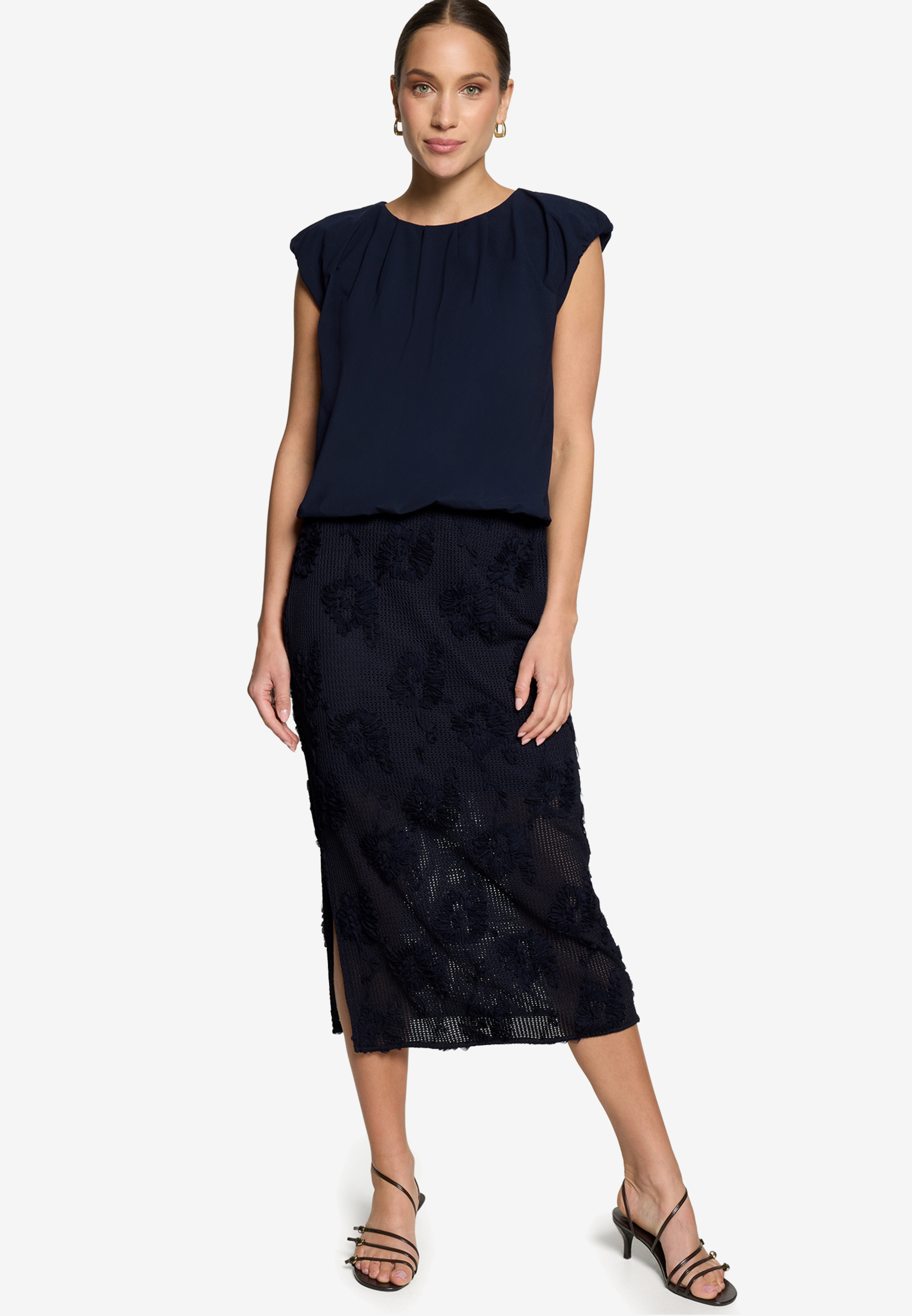 Cropped-Shirt  mit Rundhalsausschnitt