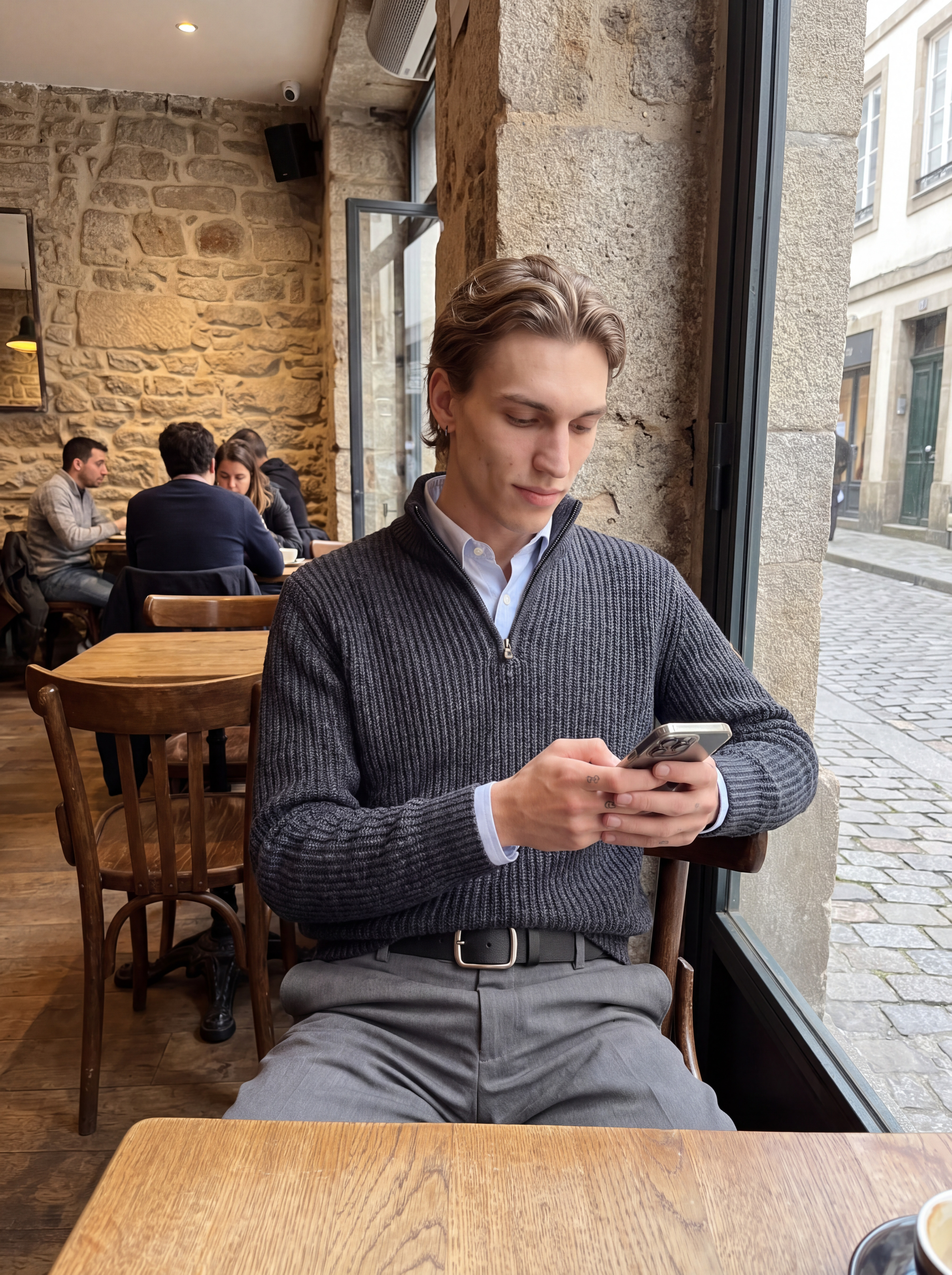 JJROOSTER KNIT HALF ZIP