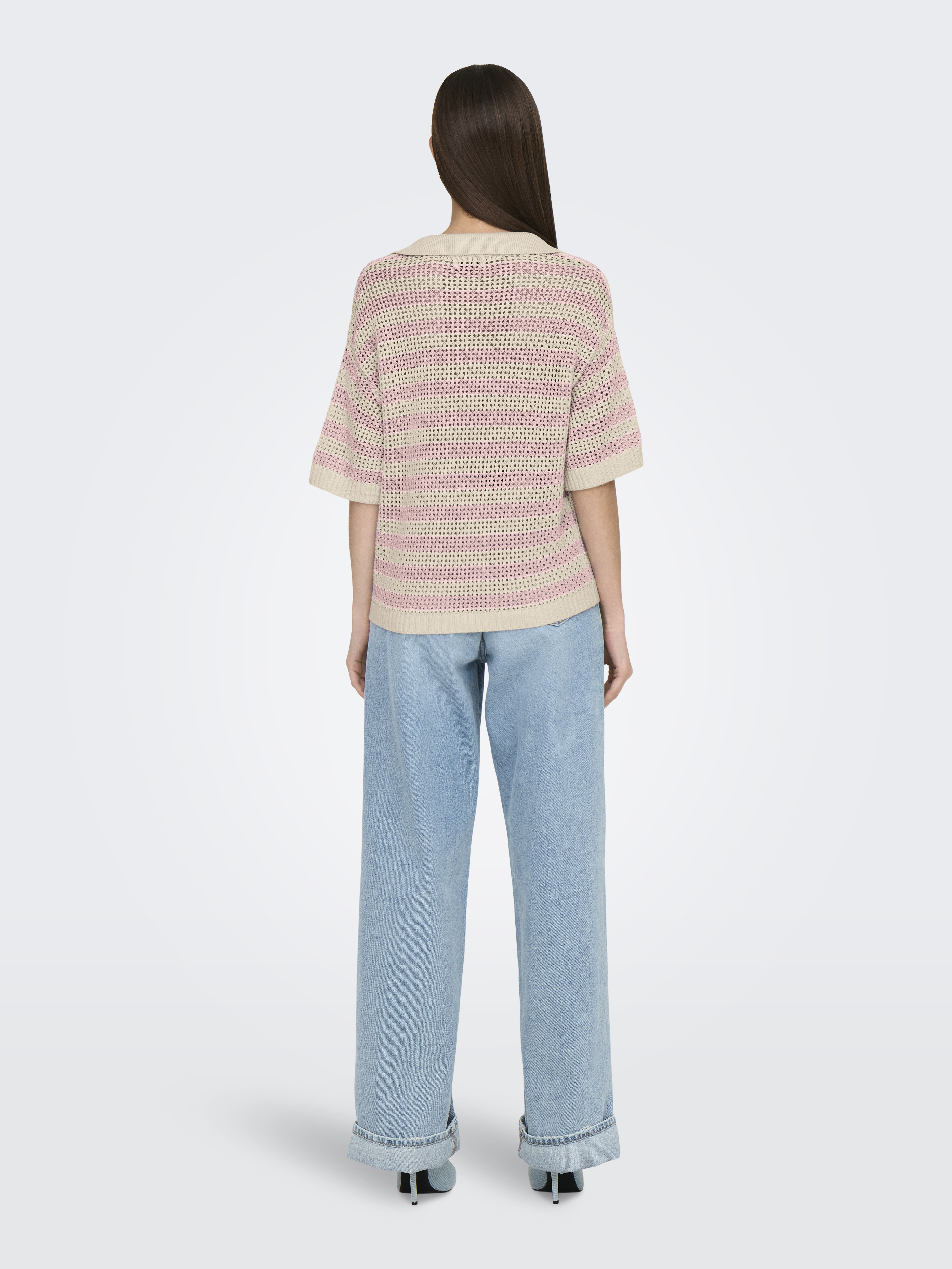 JDYTIKKA S/S POLO PULLOVER KNT NOOS