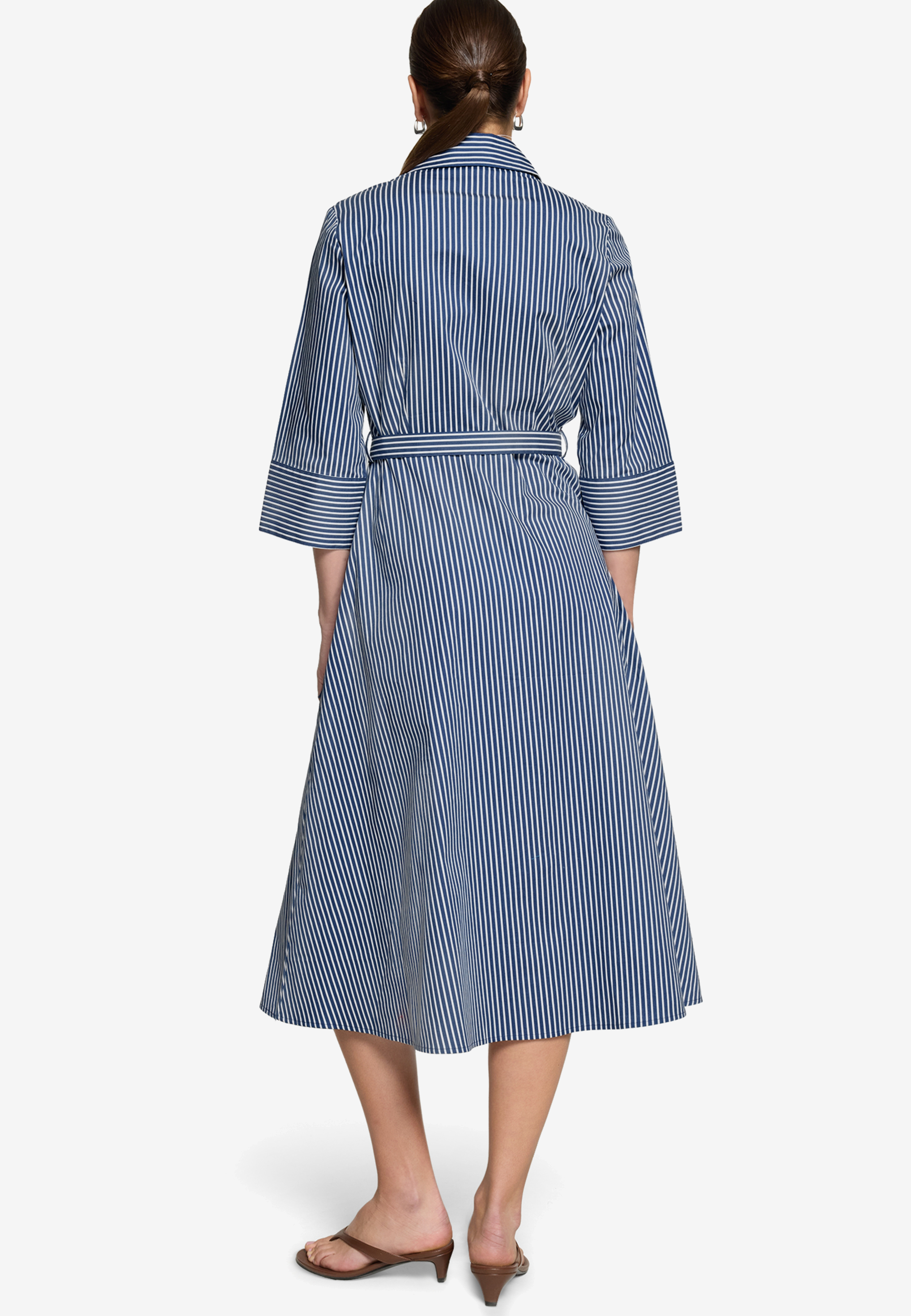 Hemdblusenkleid mit 3/4 Arm