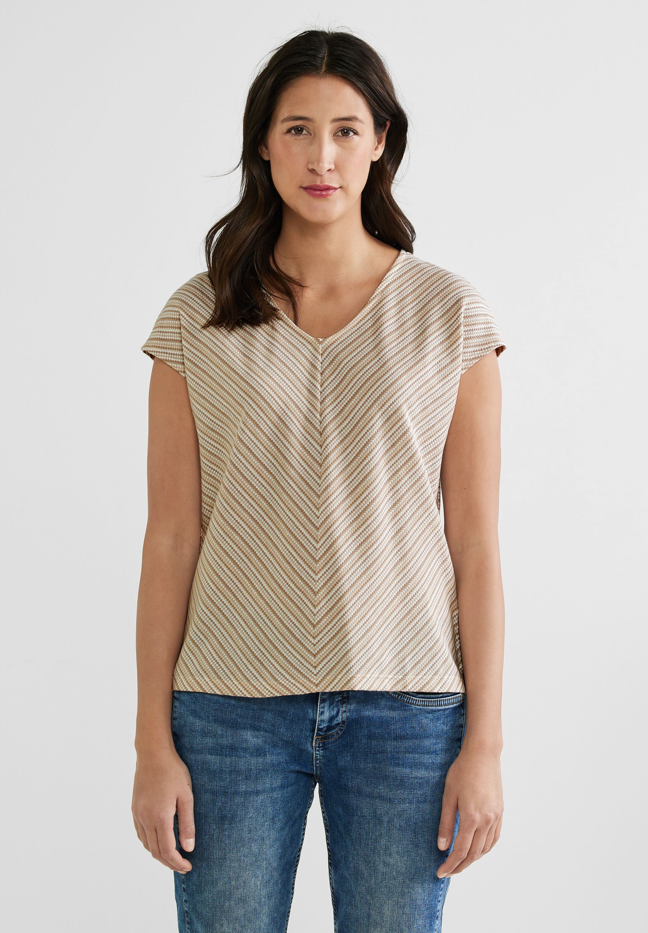 Shirt mit Struktur Streifen