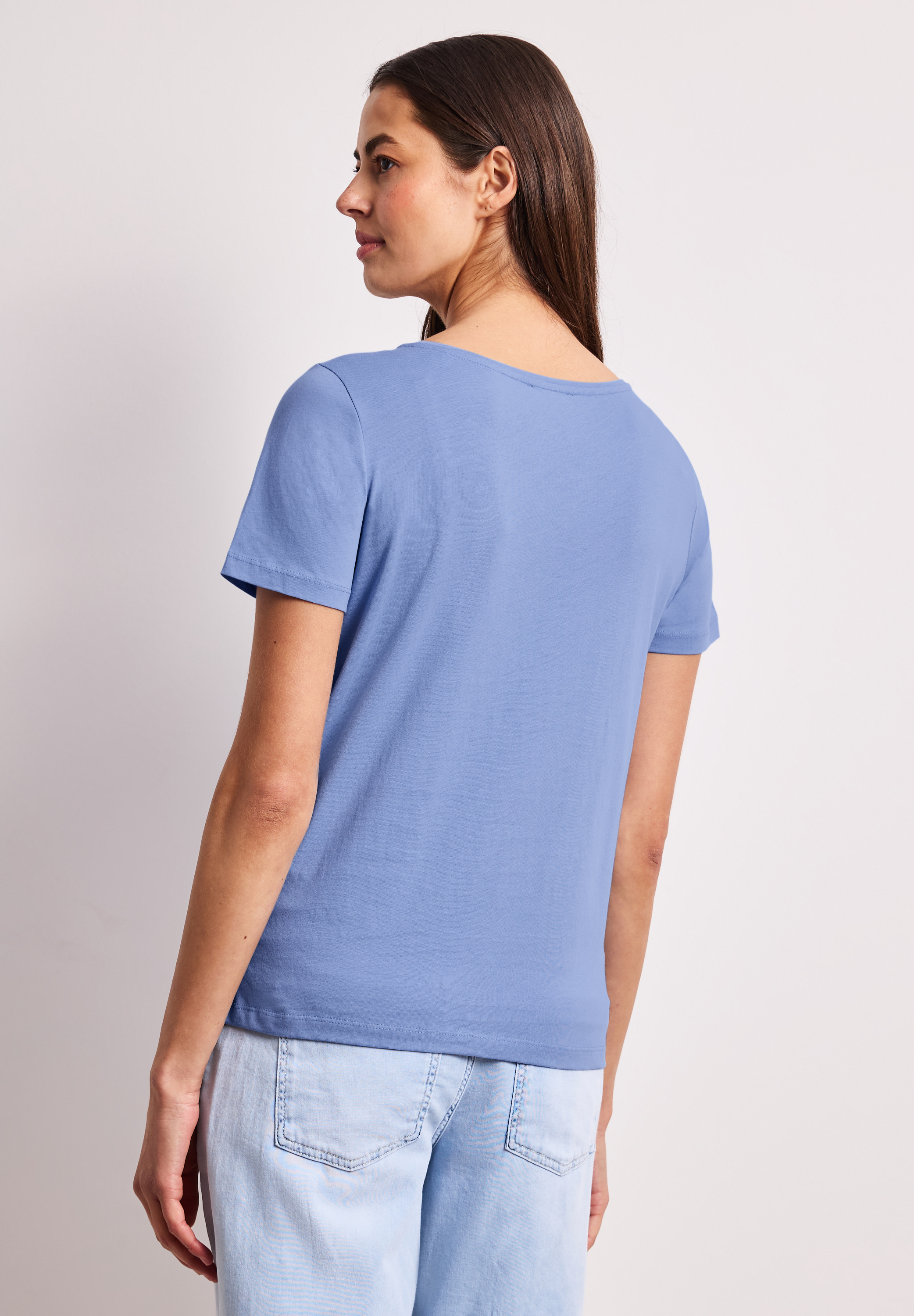 Basic T-Shirt mit Rundhals und Print