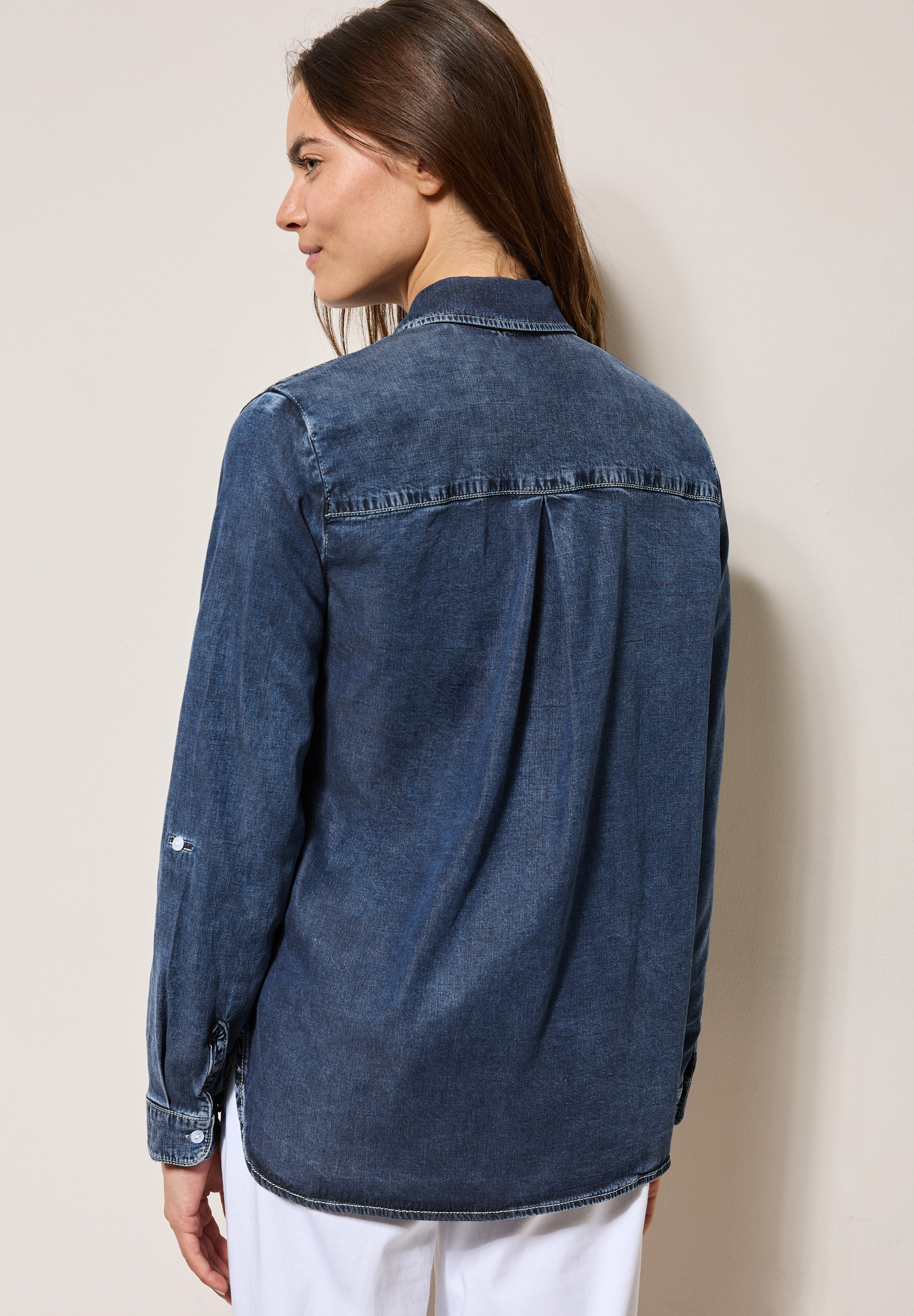 Jeanshemd aus Lyocellmix