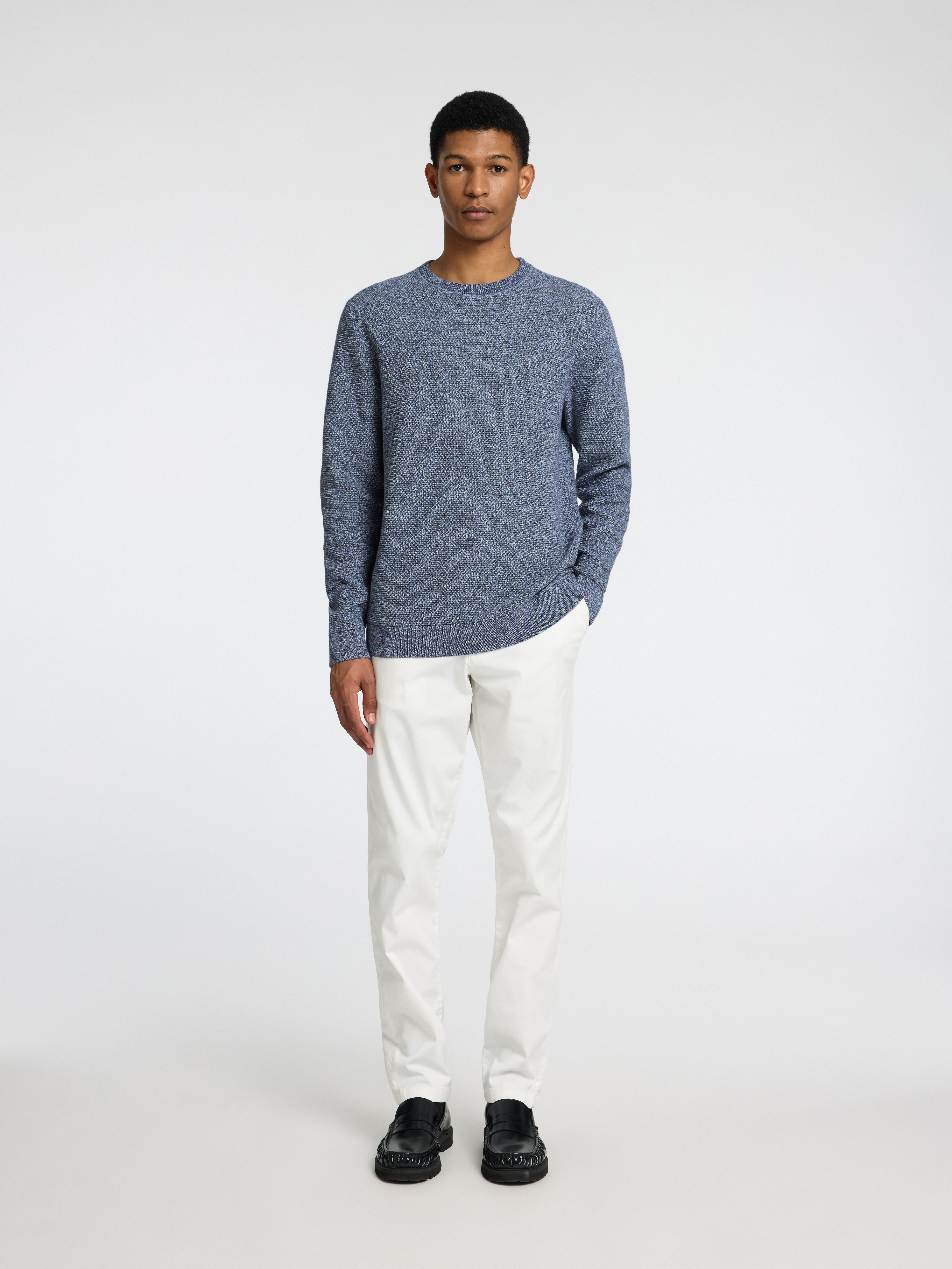 SLHROSS LS KNIT STRUCTURE CREW NECK NOOS SLHROSS LS KNIT STRUCTURE CREW NECK NOOS