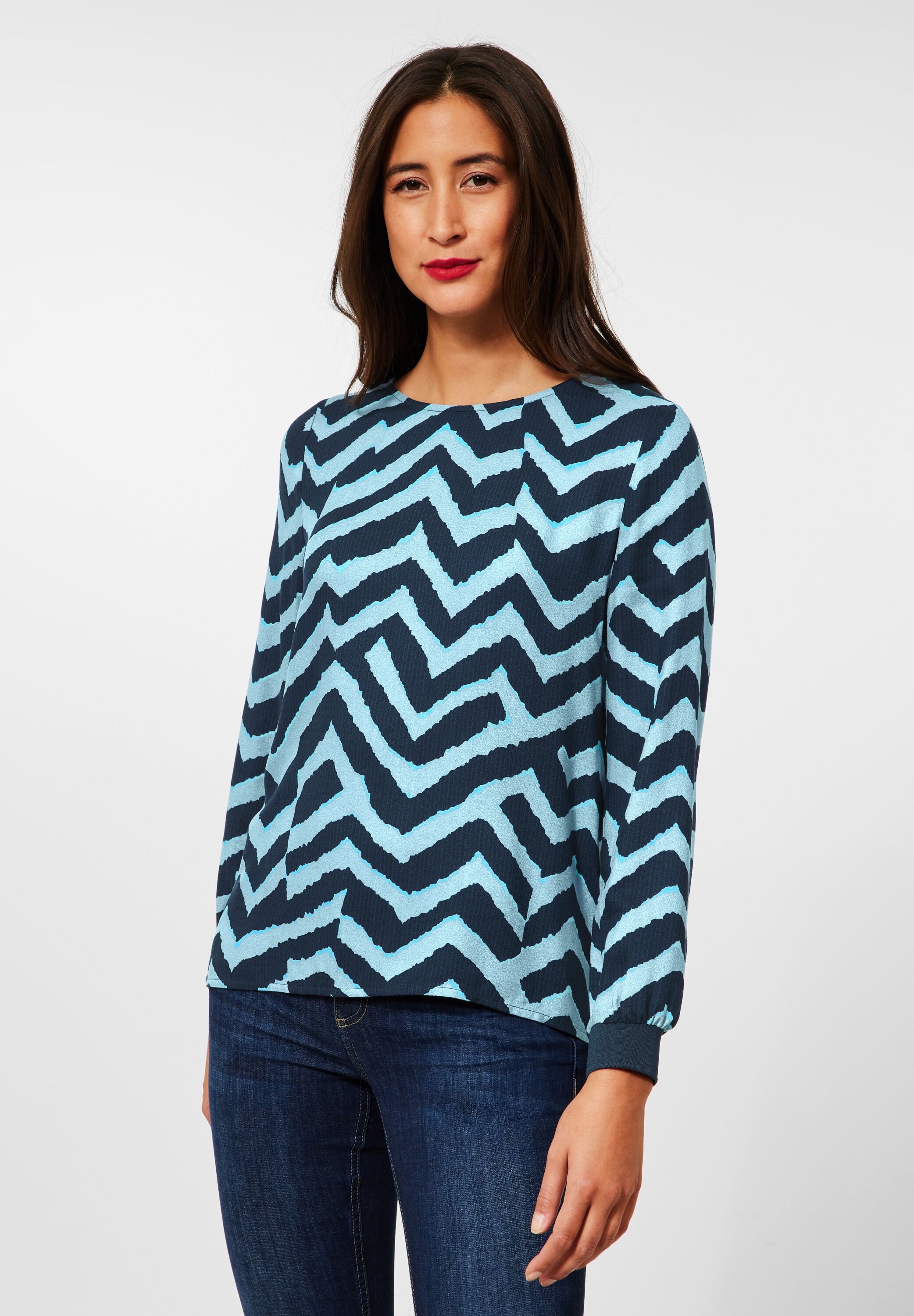 Bluse mit Zick Zack Muster