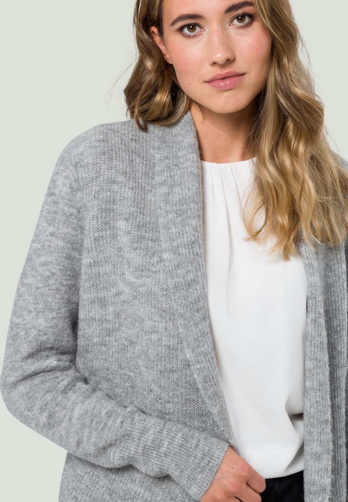 Strickjacke mit Schalkragen