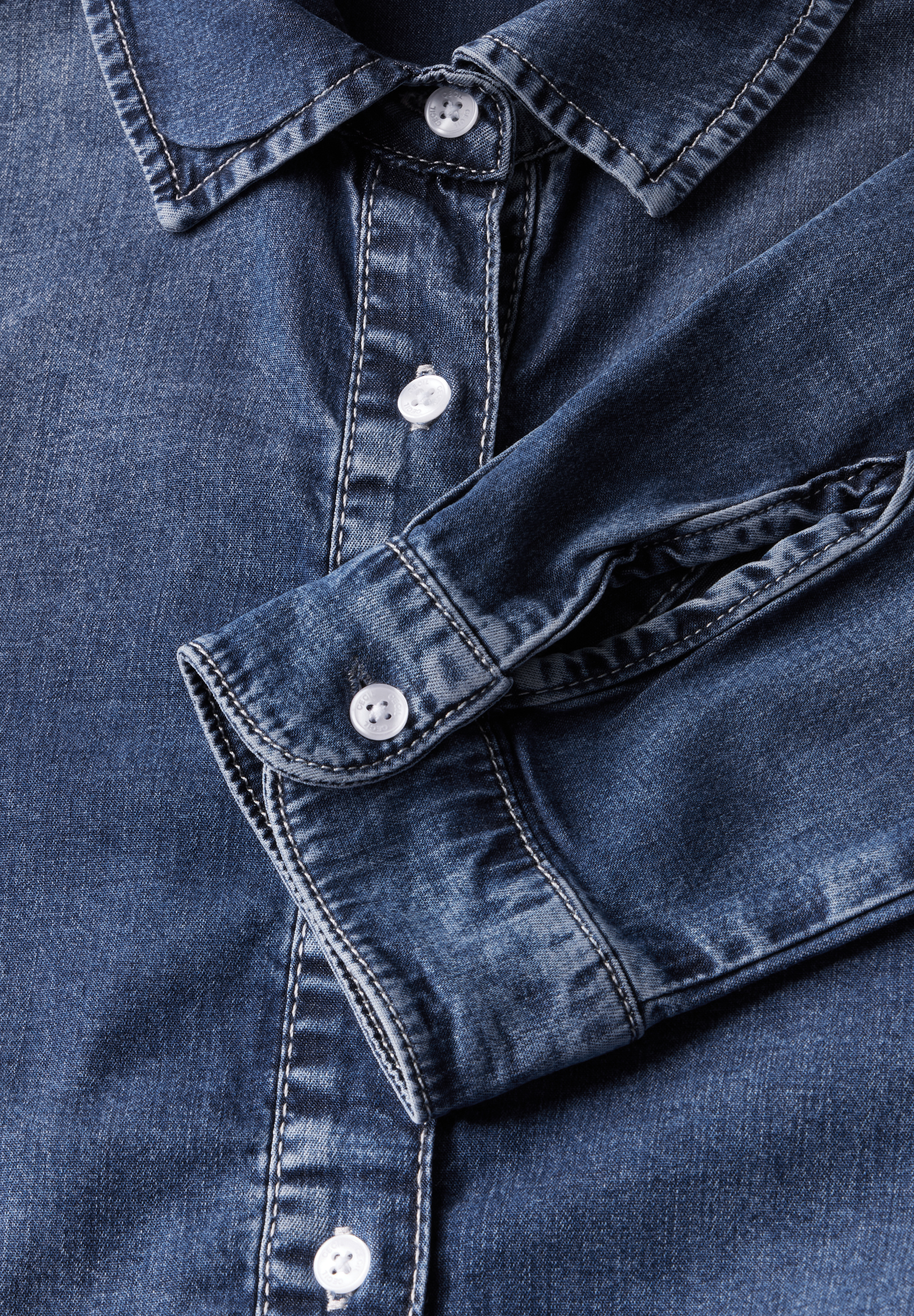 Jeanshemd aus Lyocellmix