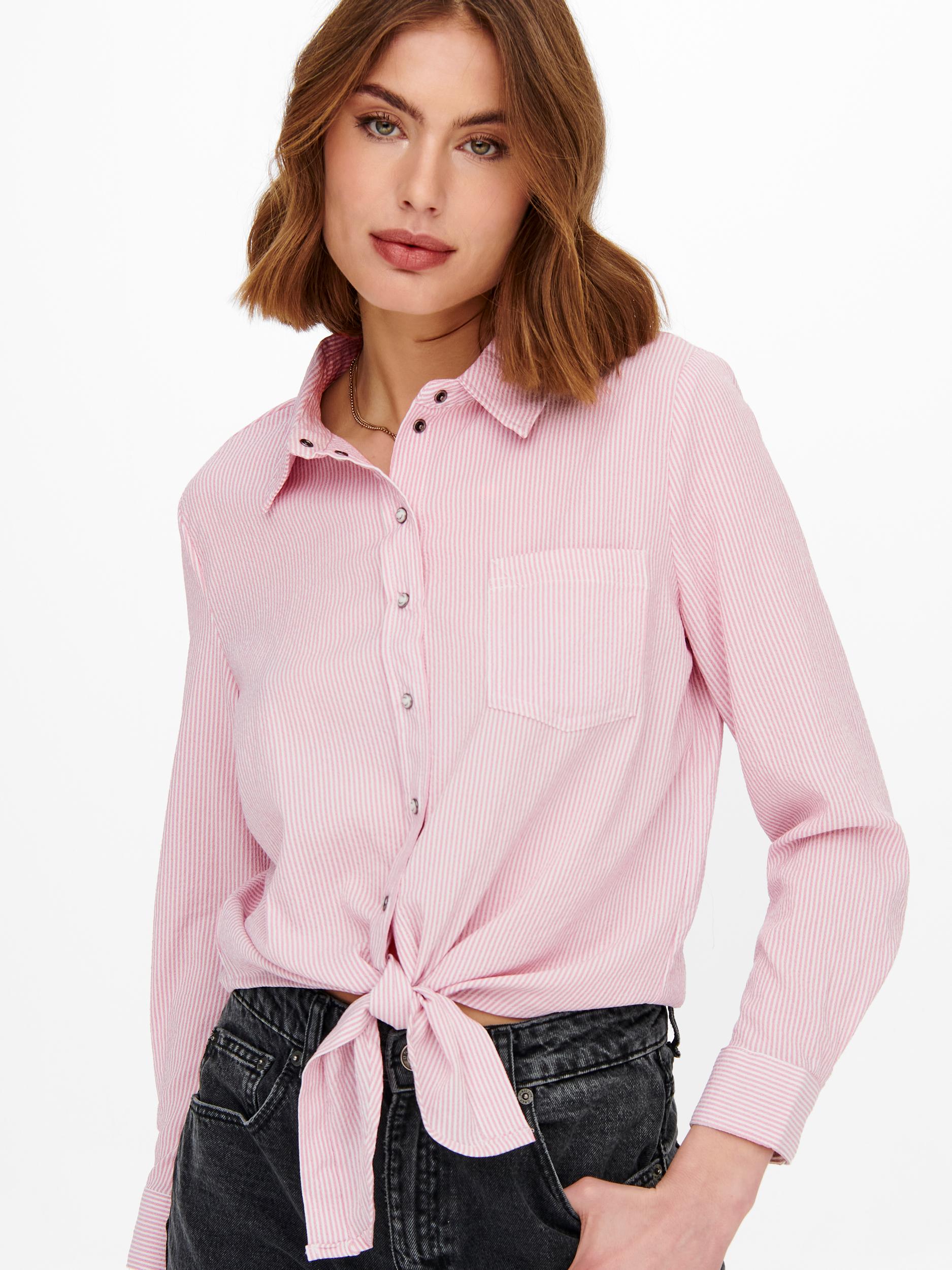 ONLLECEY LS KNOT SHIRT NOOS WVN
