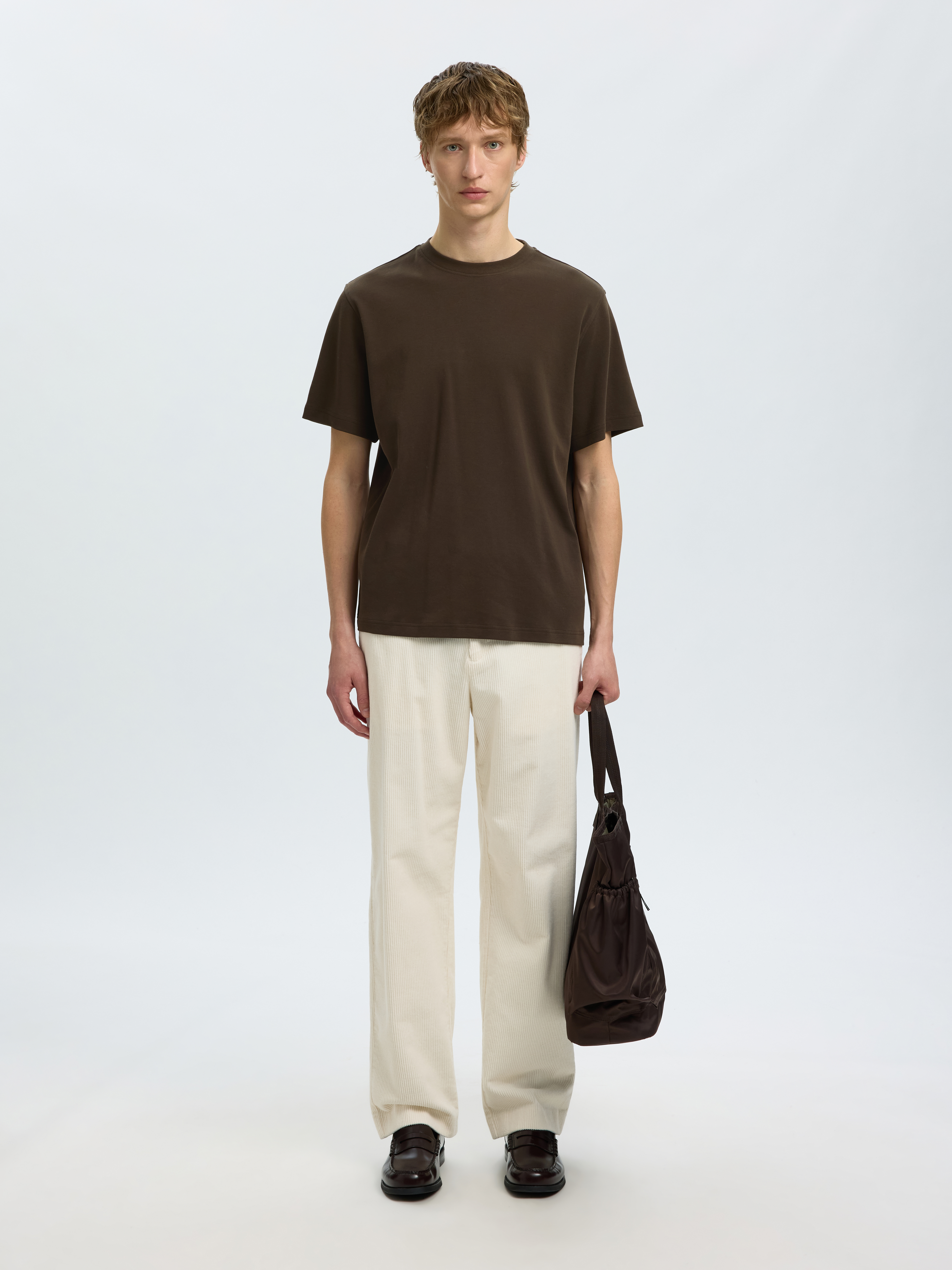 SLMTAJ MID WGT PEACH SS O-NECK TEE NOOS