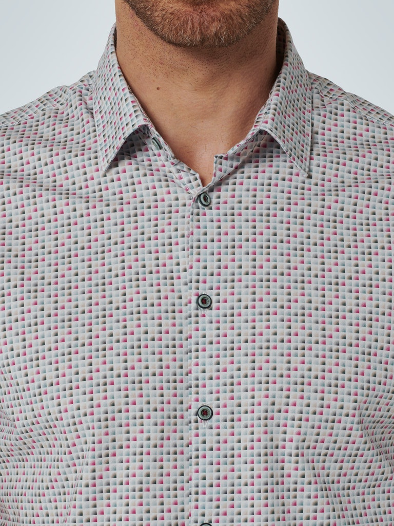 Shirt Short Sleeve Allover Printed Stretch