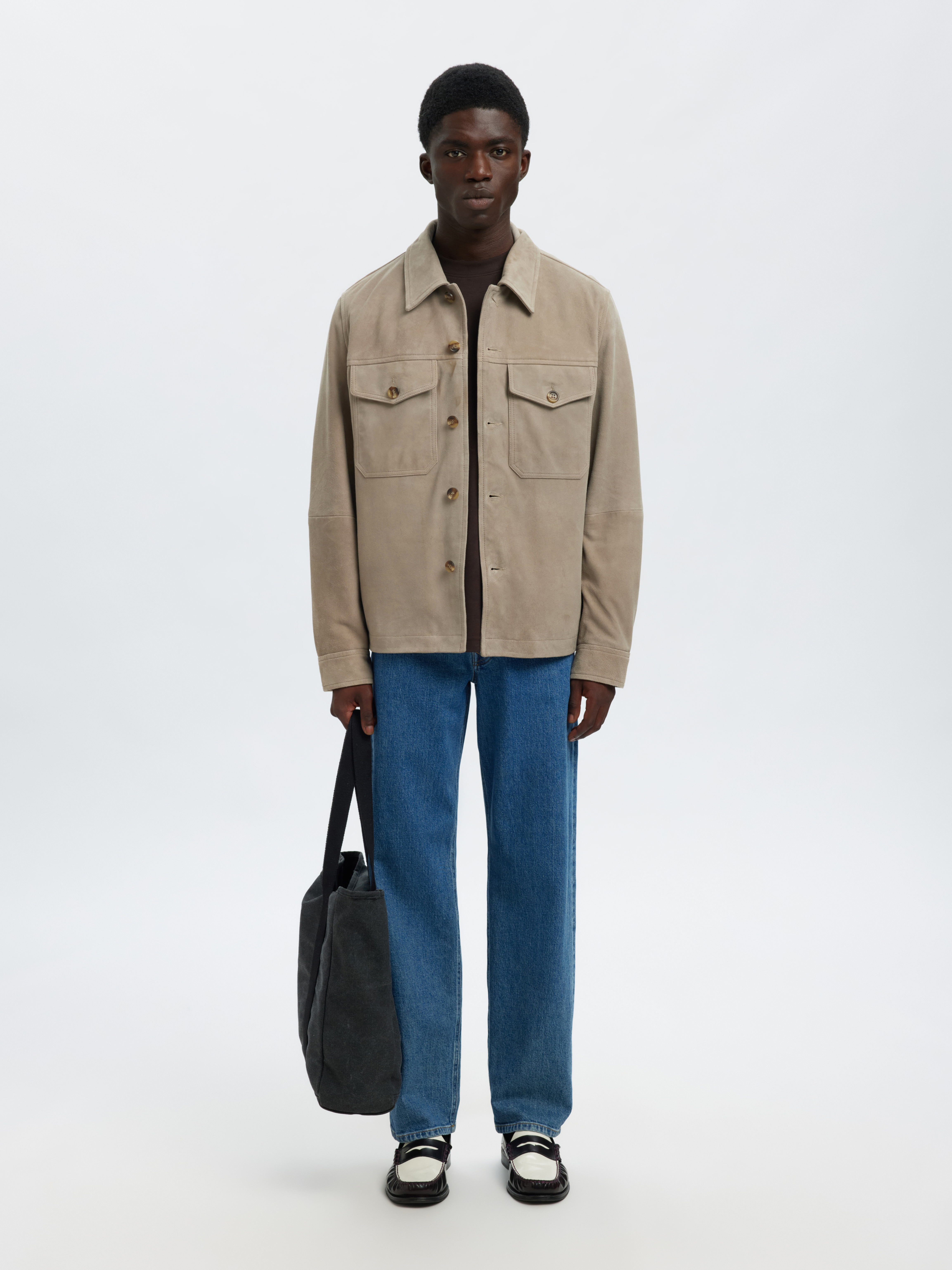 SLHTHOM SUEDE OVERSHIRT NOOS
