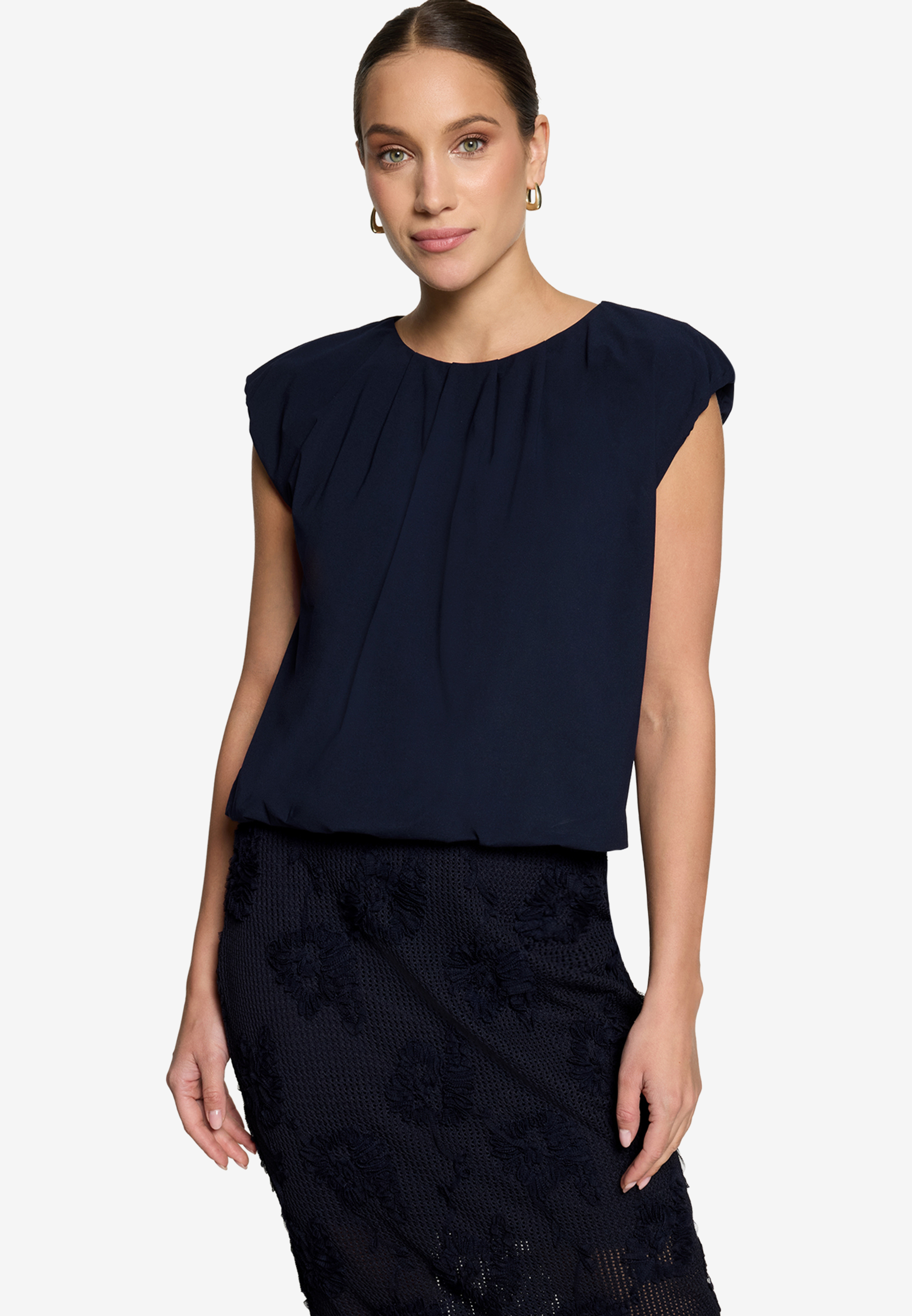 Cropped-Shirt  mit Rundhalsausschnitt