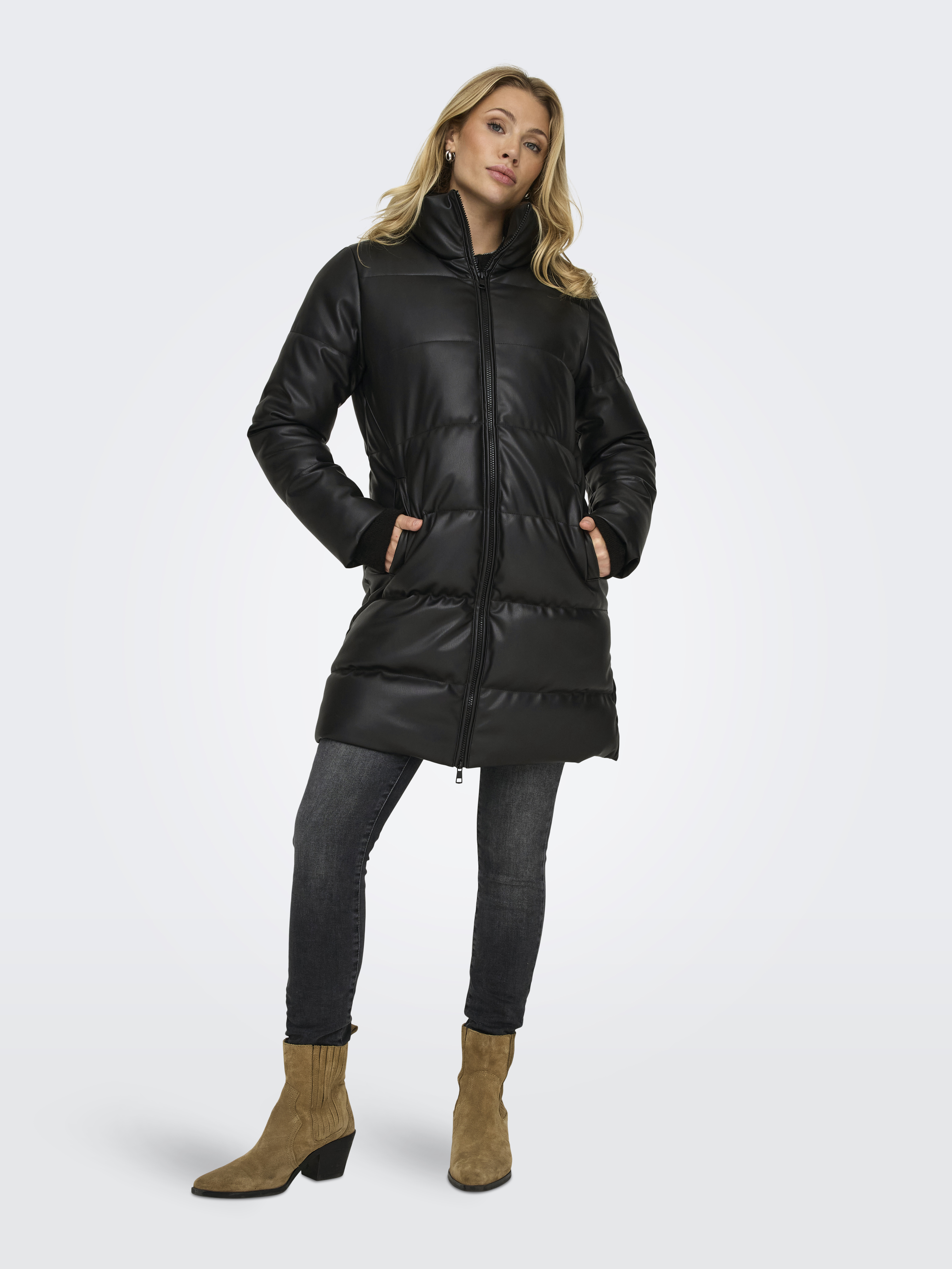 ONLELSIE FAUX LEATHER PUFFER COAT CC OTW