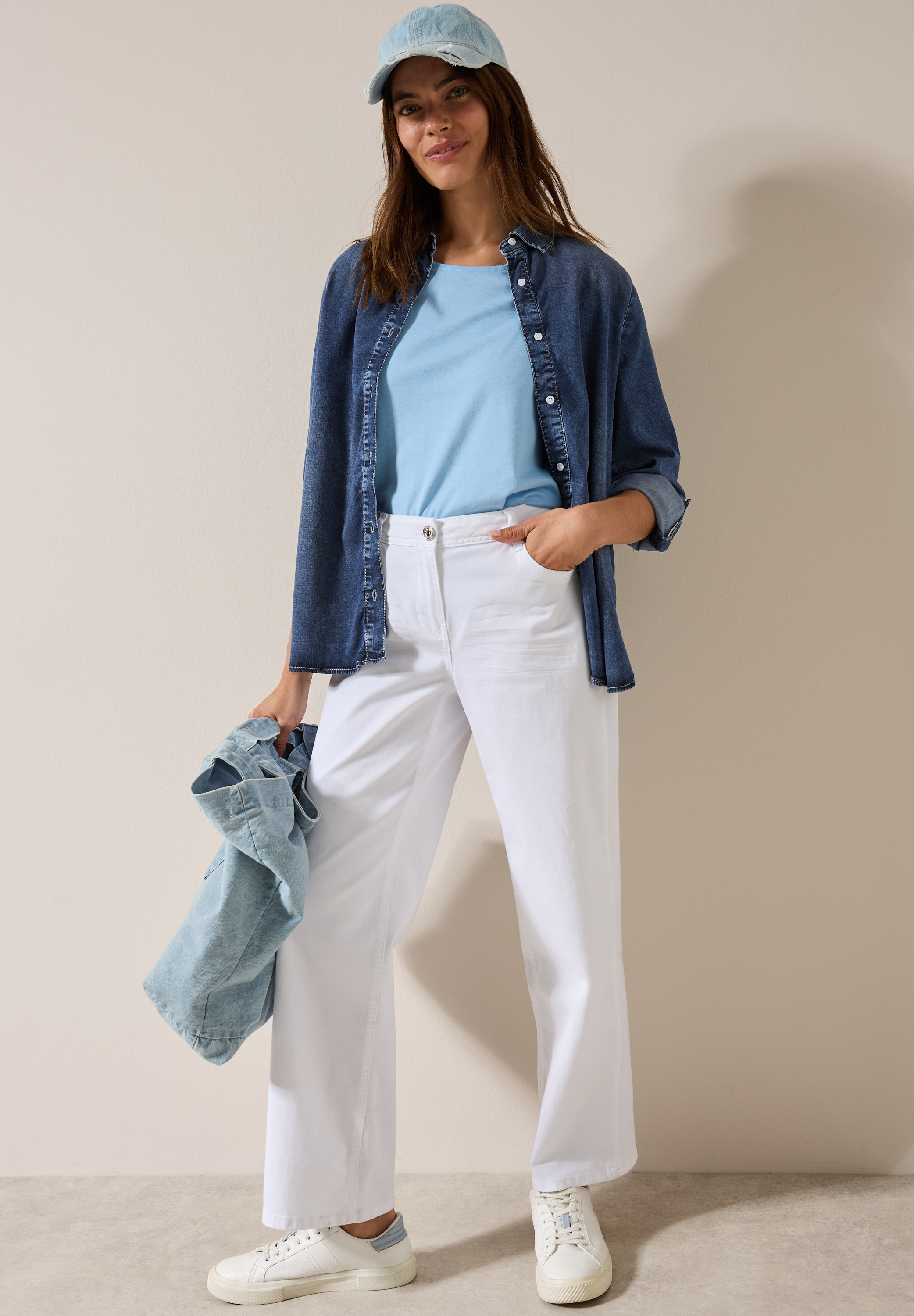 Jeanshemd aus Lyocellmix