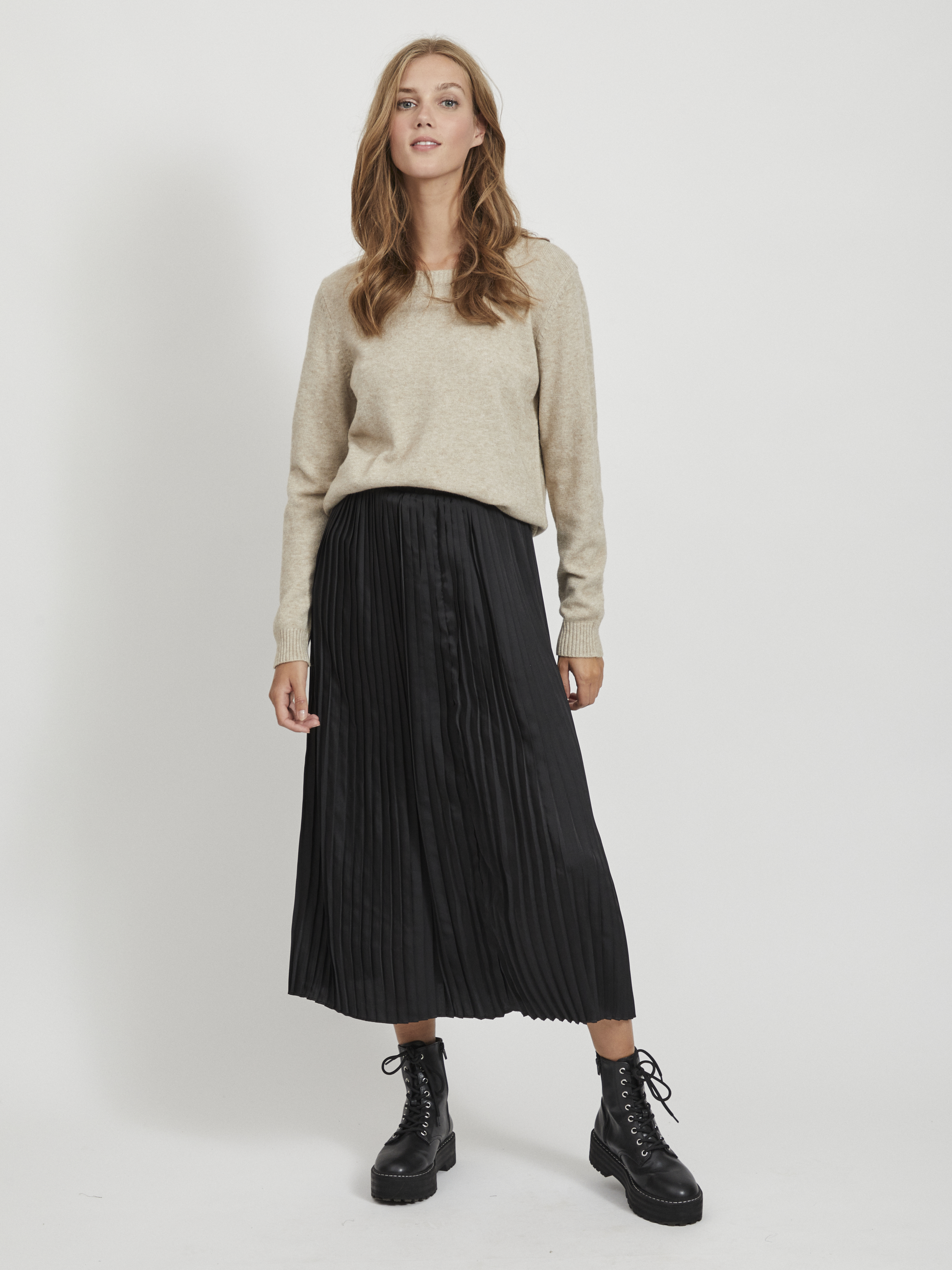 VIRIL O-NECK L/S  KNIT TOP - NOOS