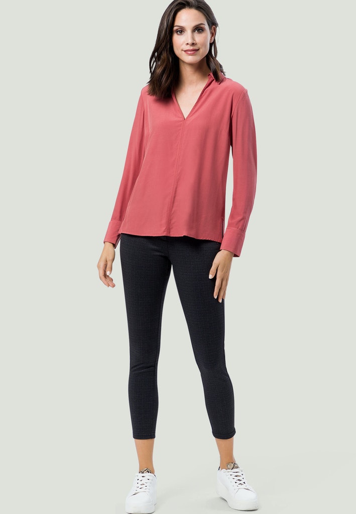 Bluse mit V-Ausschnitt