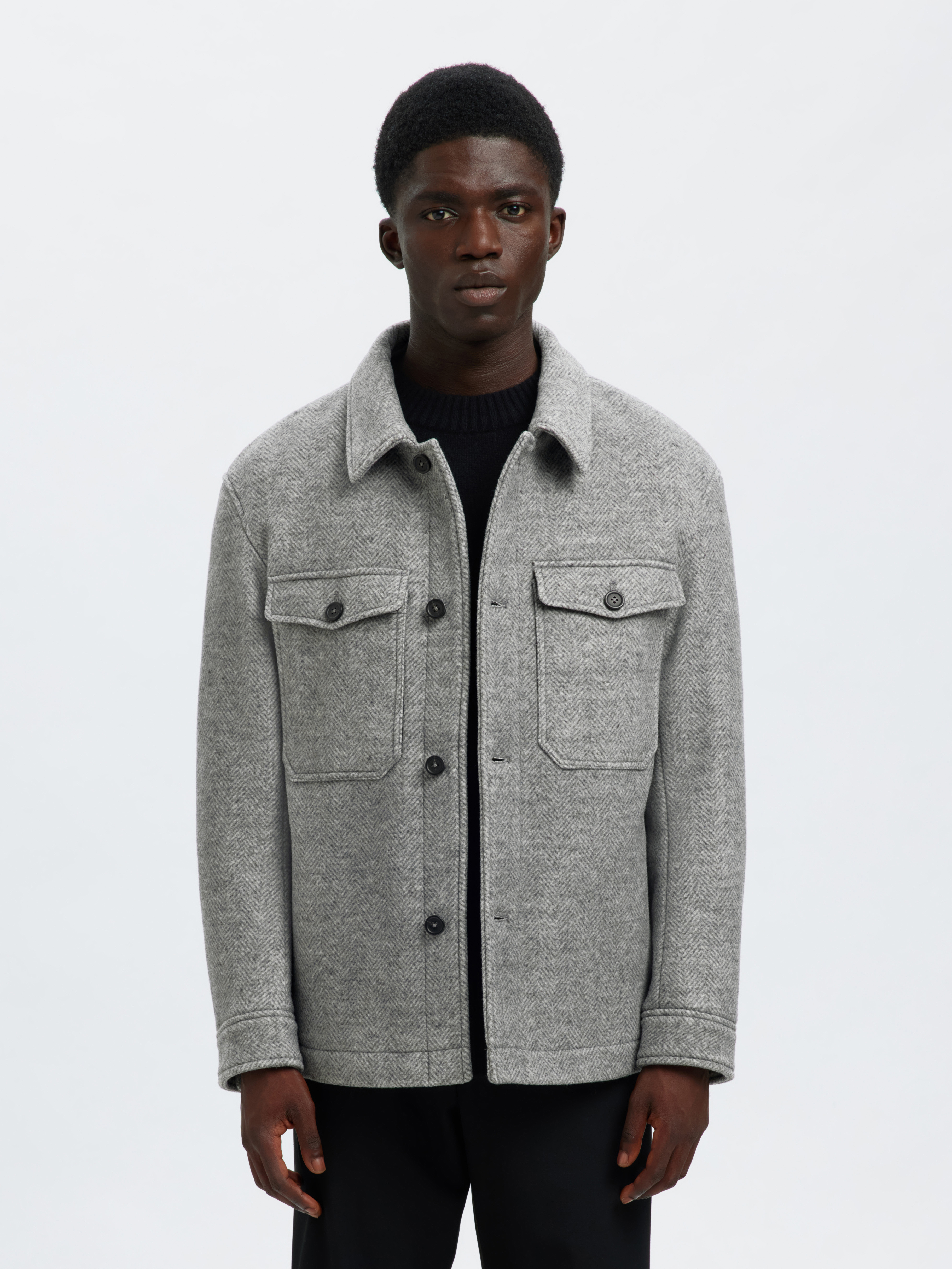 SLHMITCH WOOL BLEND SHACKET NOOS