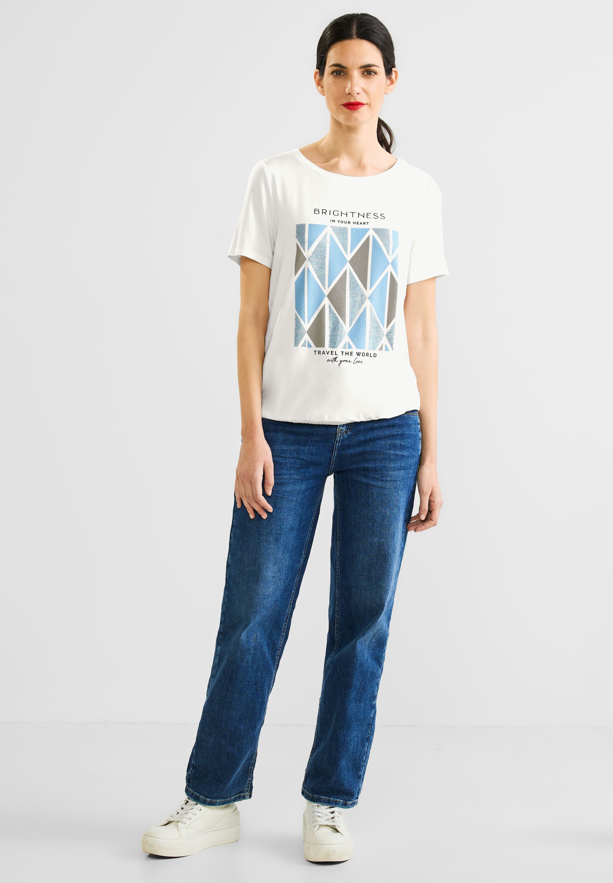 Shirt mit Rhombus Partprint