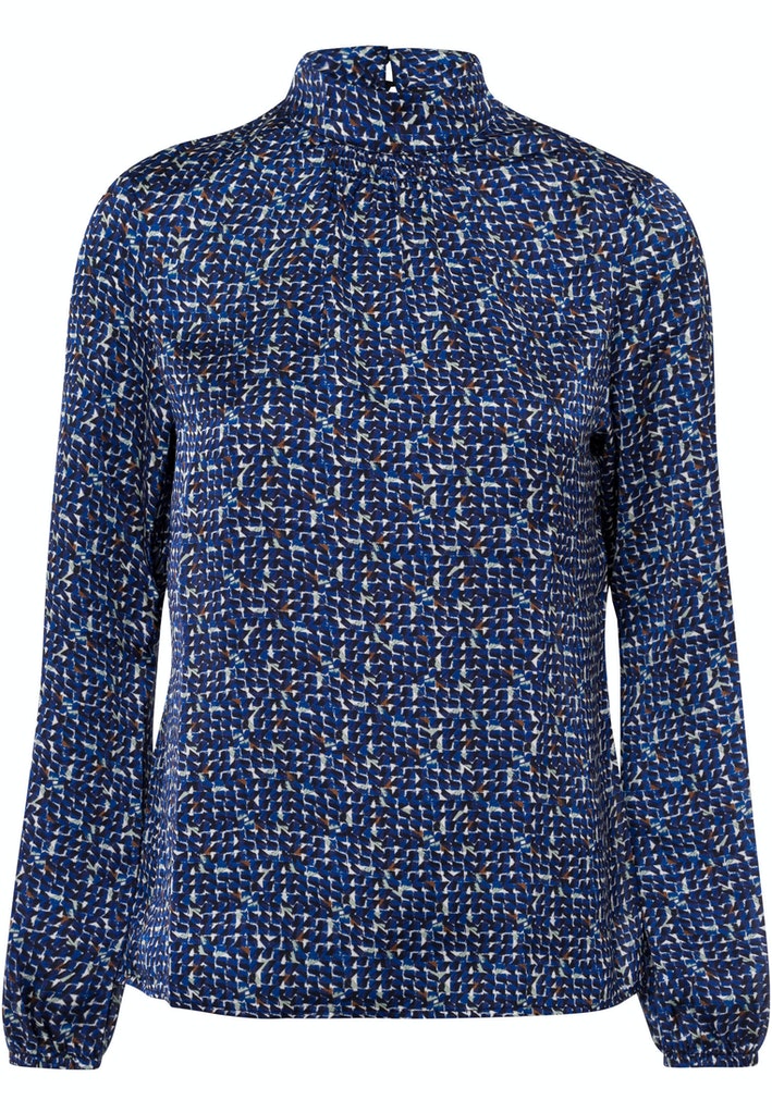 Longbluse mit Knopfleiste