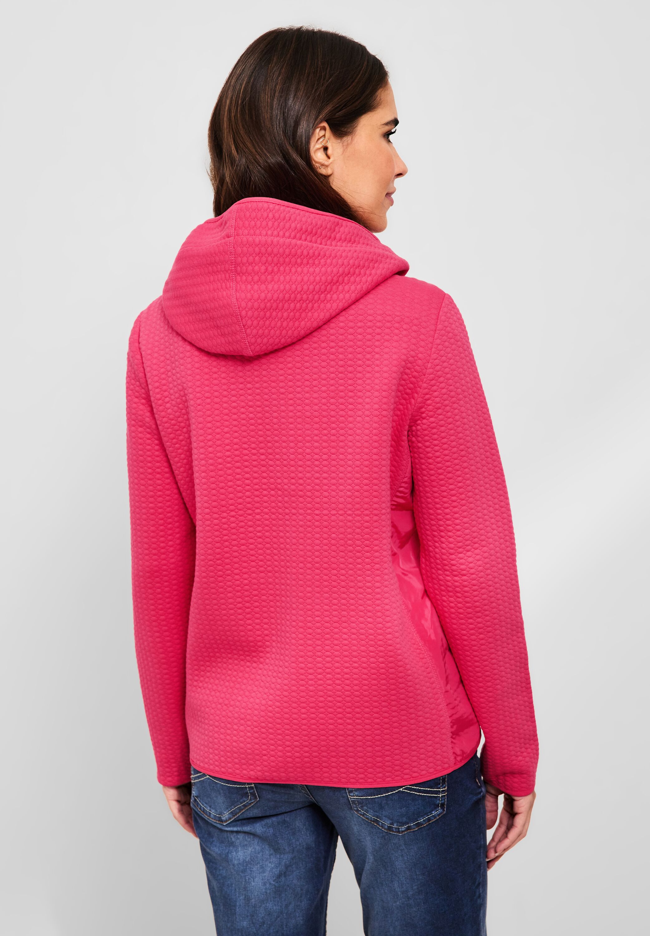 Materialmix Sweatjacke