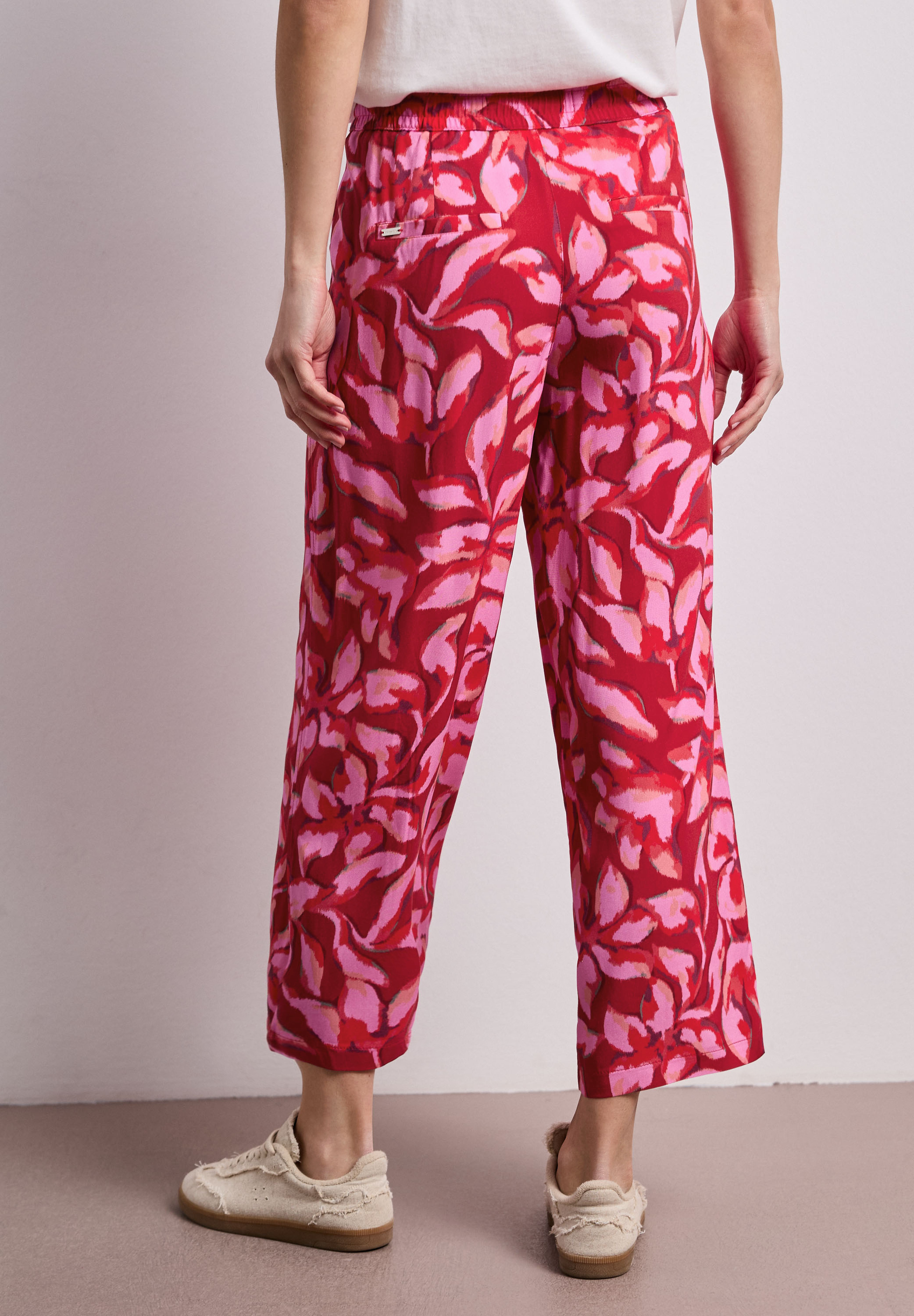 Wide Leg Hose im Loose Fit mit Print
