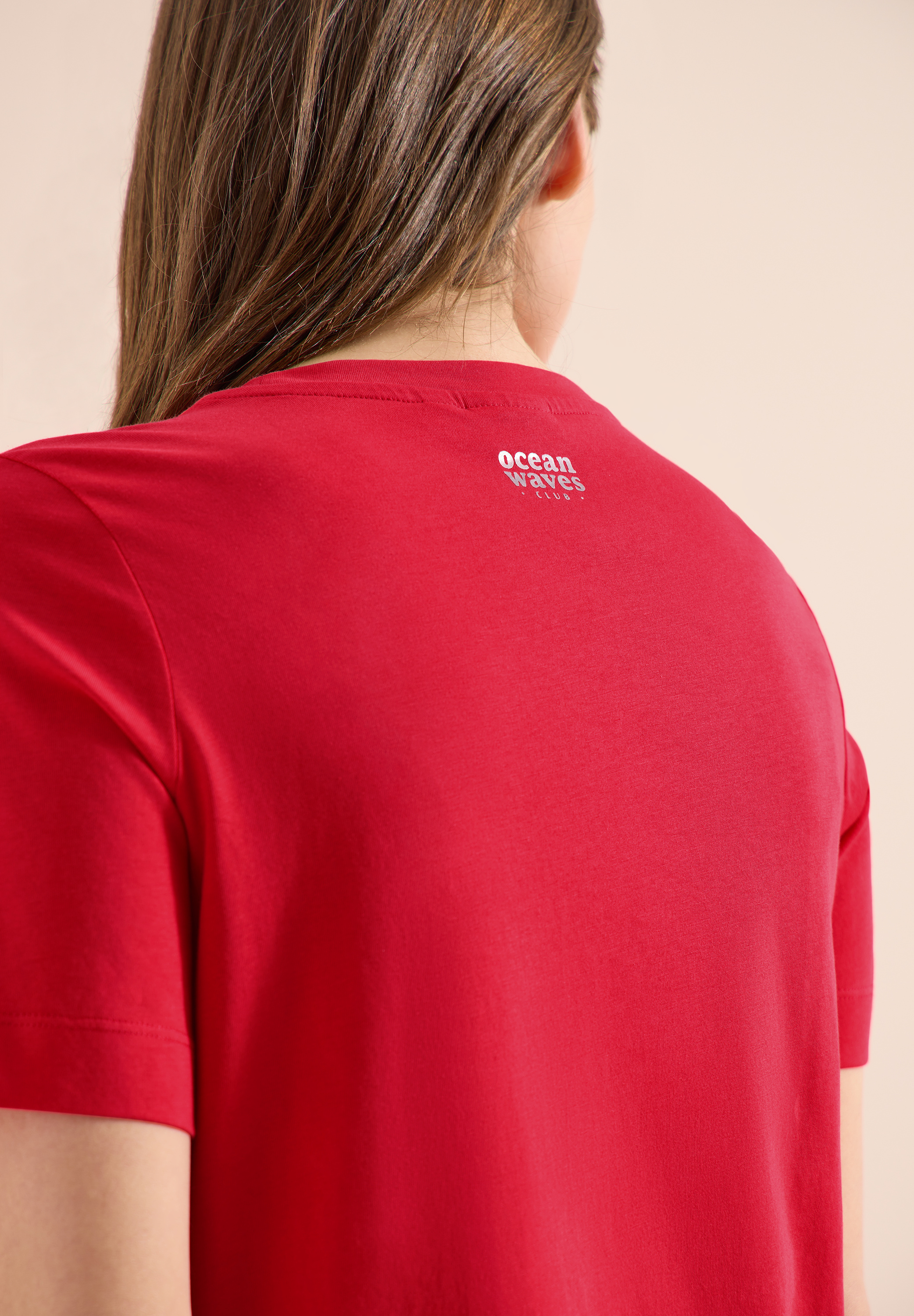 T-Shirt mit Rundhals und Wording
