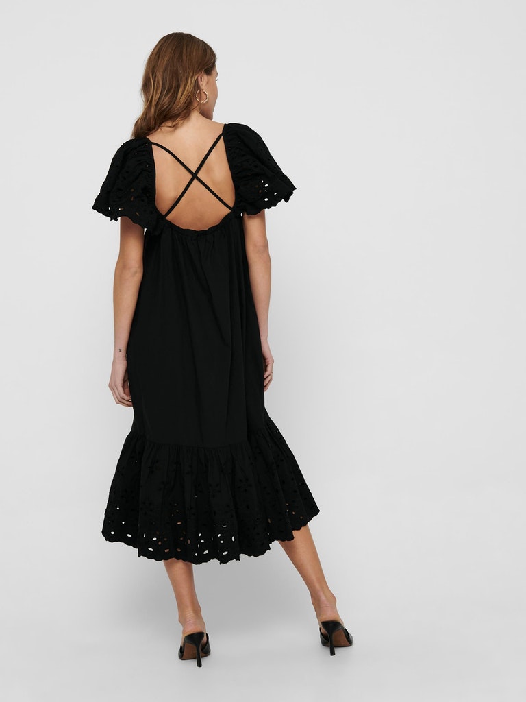 ONLDETTA S/S V-NECK MIDI DRESS WVN