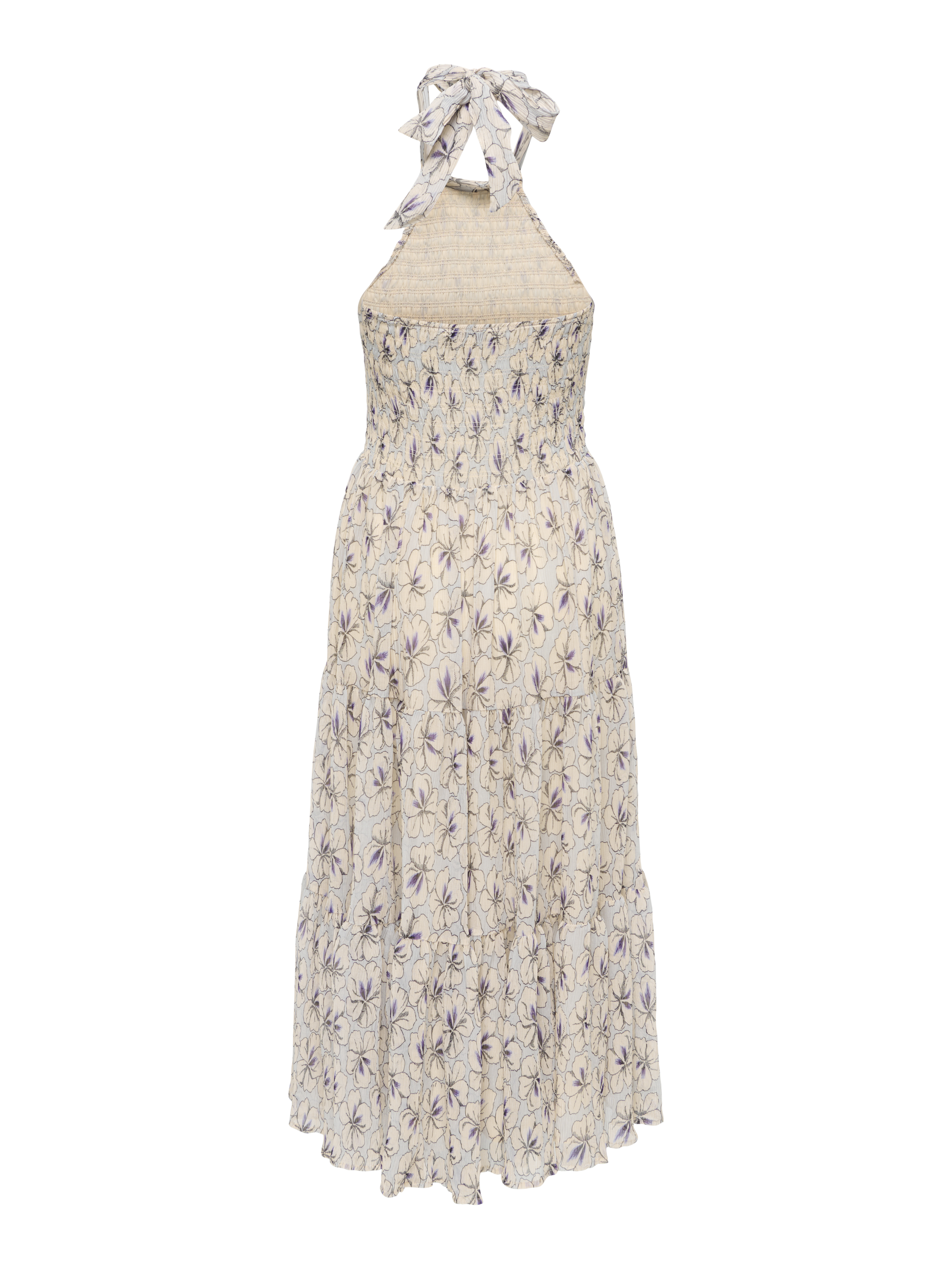 ONLIVEN S/L LONG HALTERNECK DRESS WVN EX
