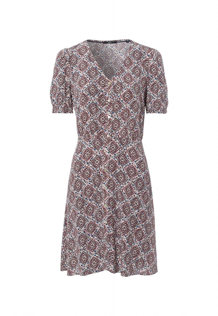 Kleid mit Ethno Druck