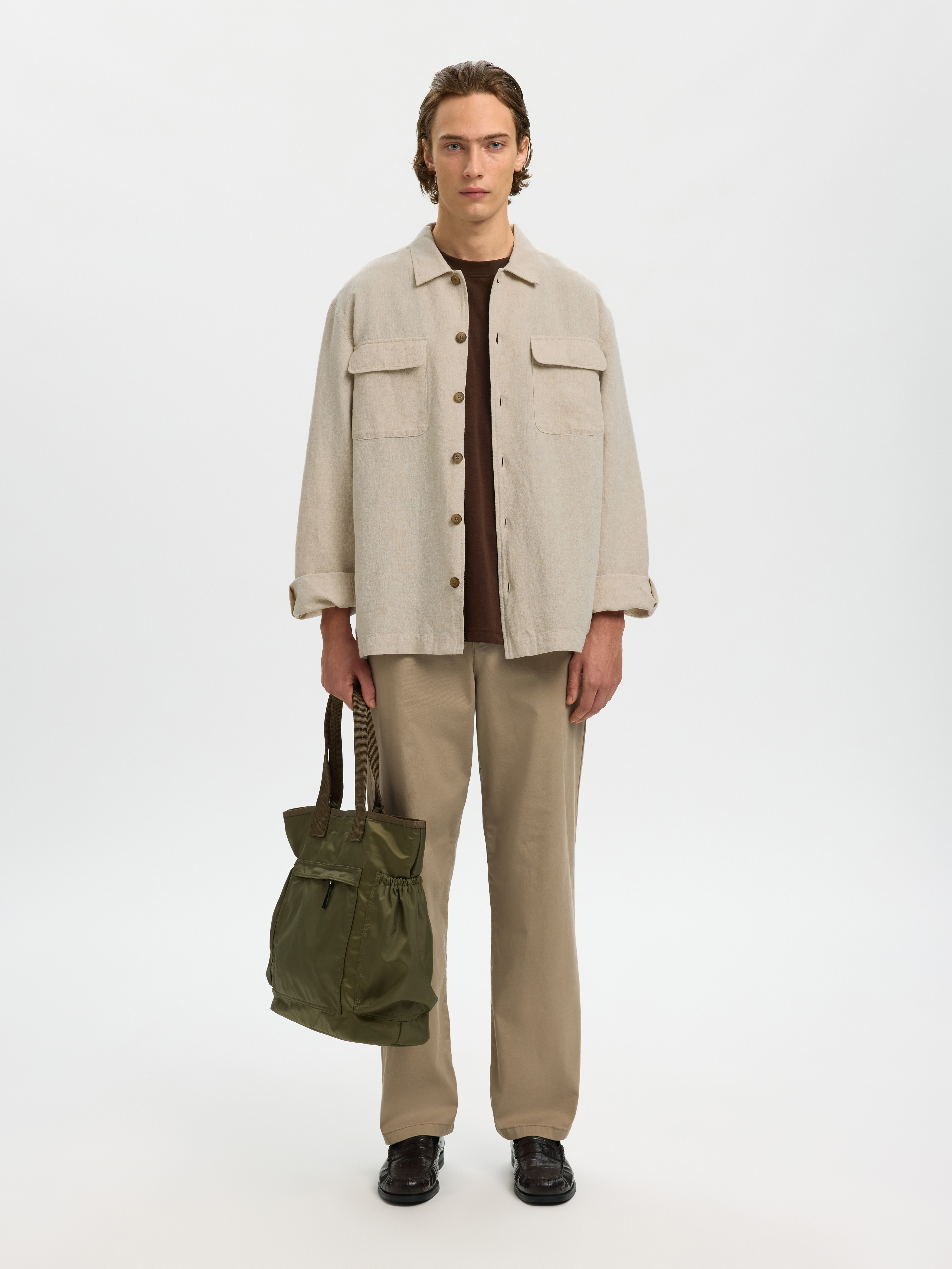 SLMOTTO LEROY LINEN BLEND OVERSHIRT NOOS