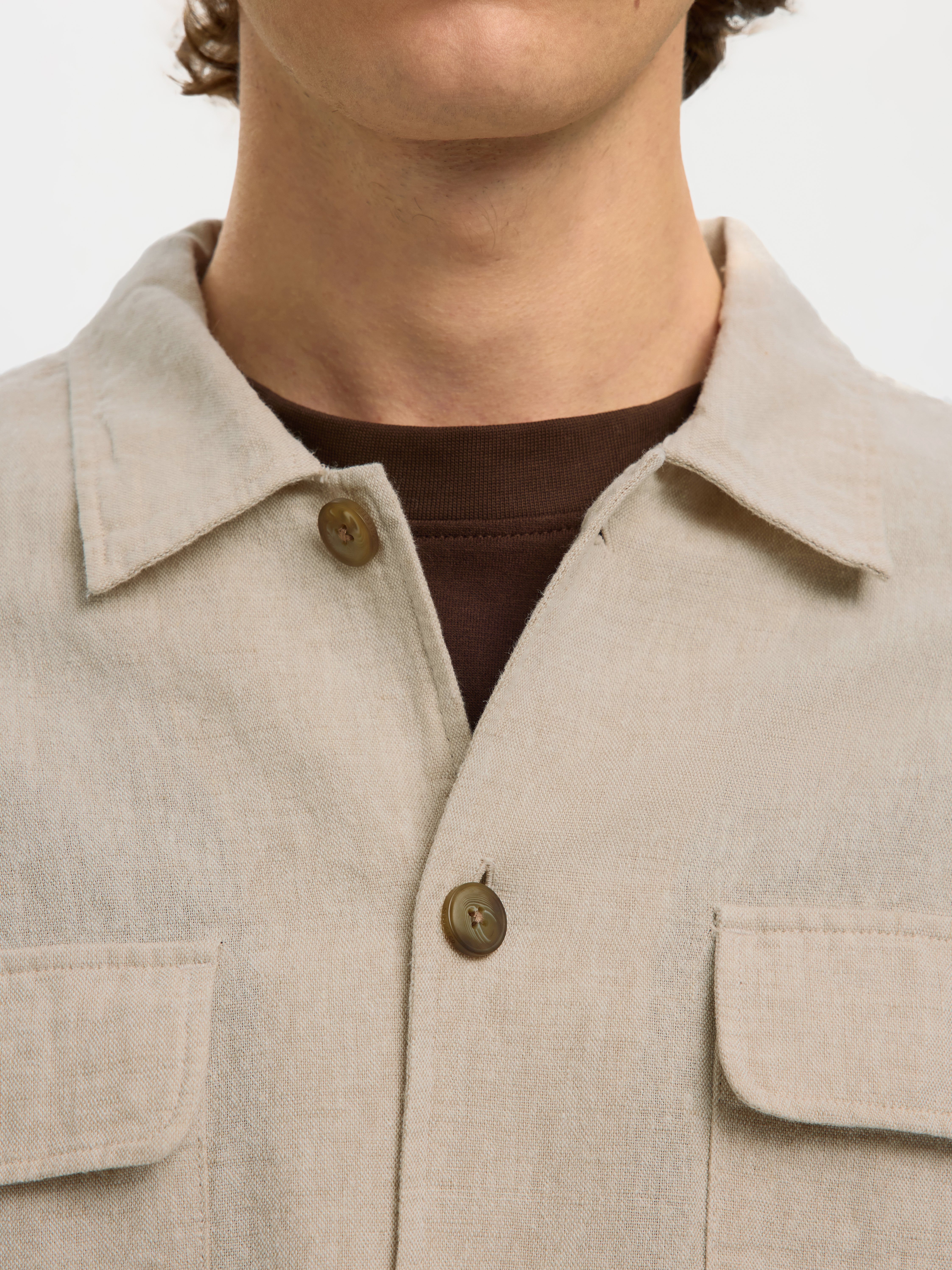 SLMOTTO LEROY LINEN BLEND OVERSHIRT NOOS