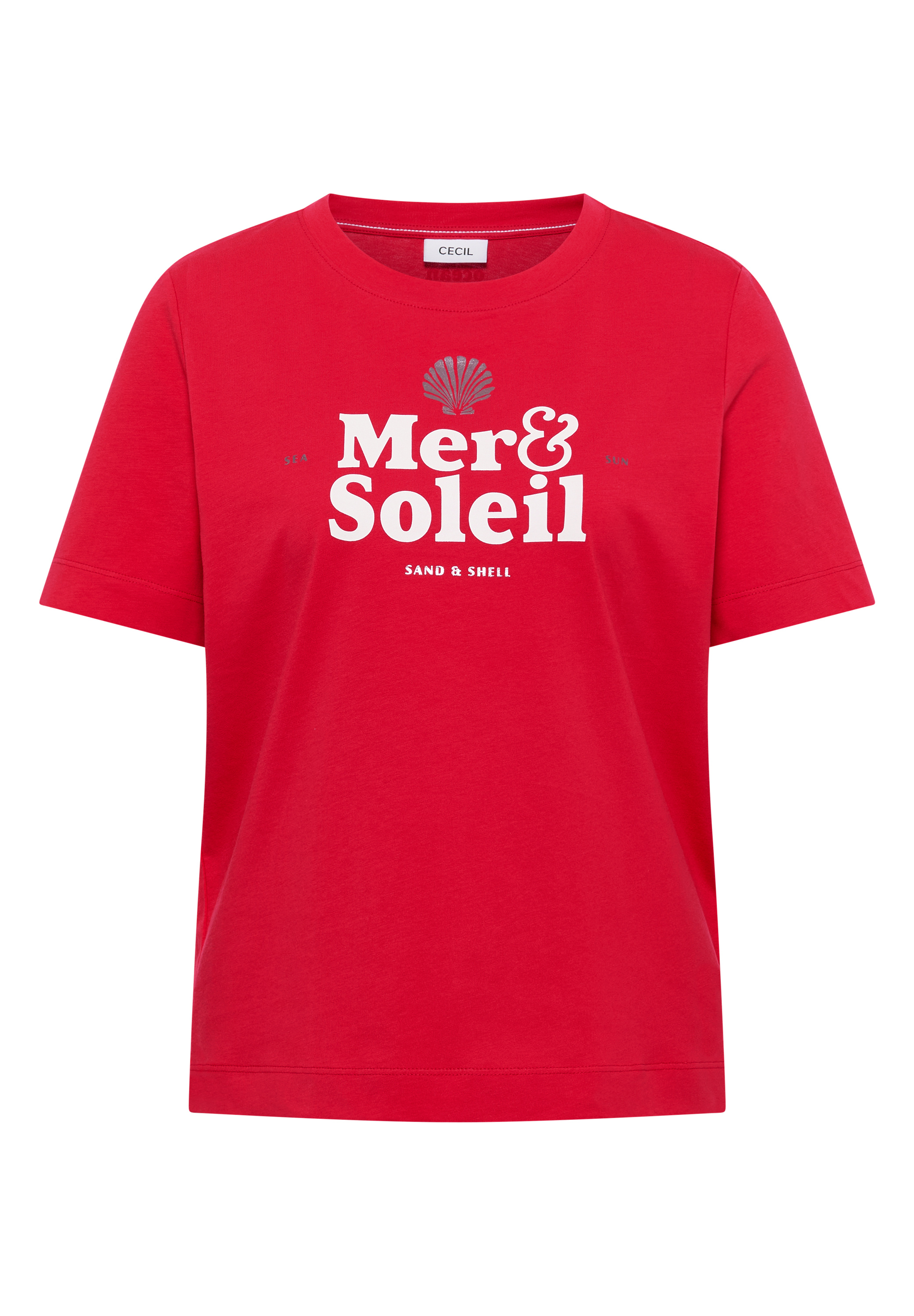 T-Shirt mit Rundhals und Wording