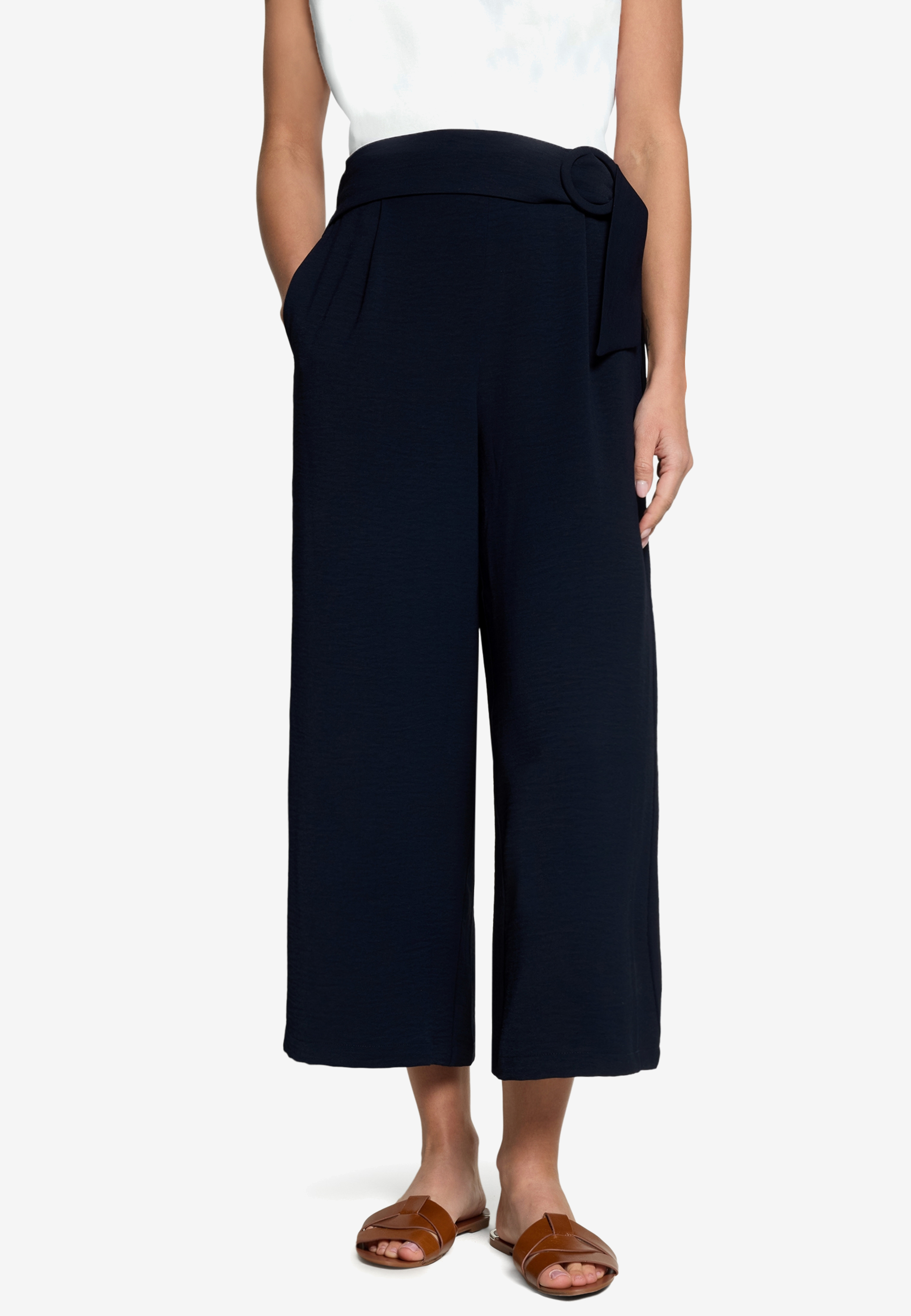 Stoffhose  7/8 Länge mit Schnalle