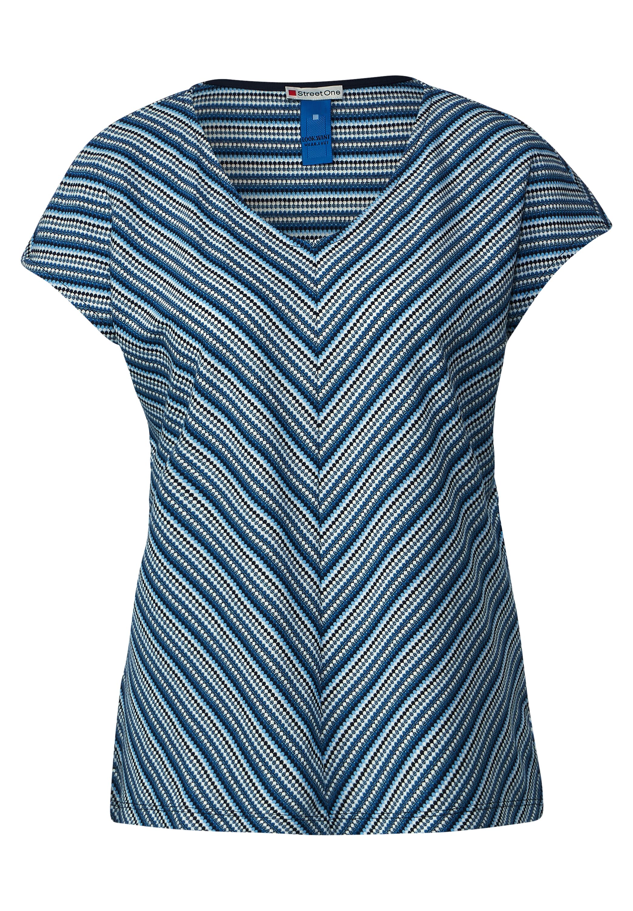 Shirt mit Struktur Streifen