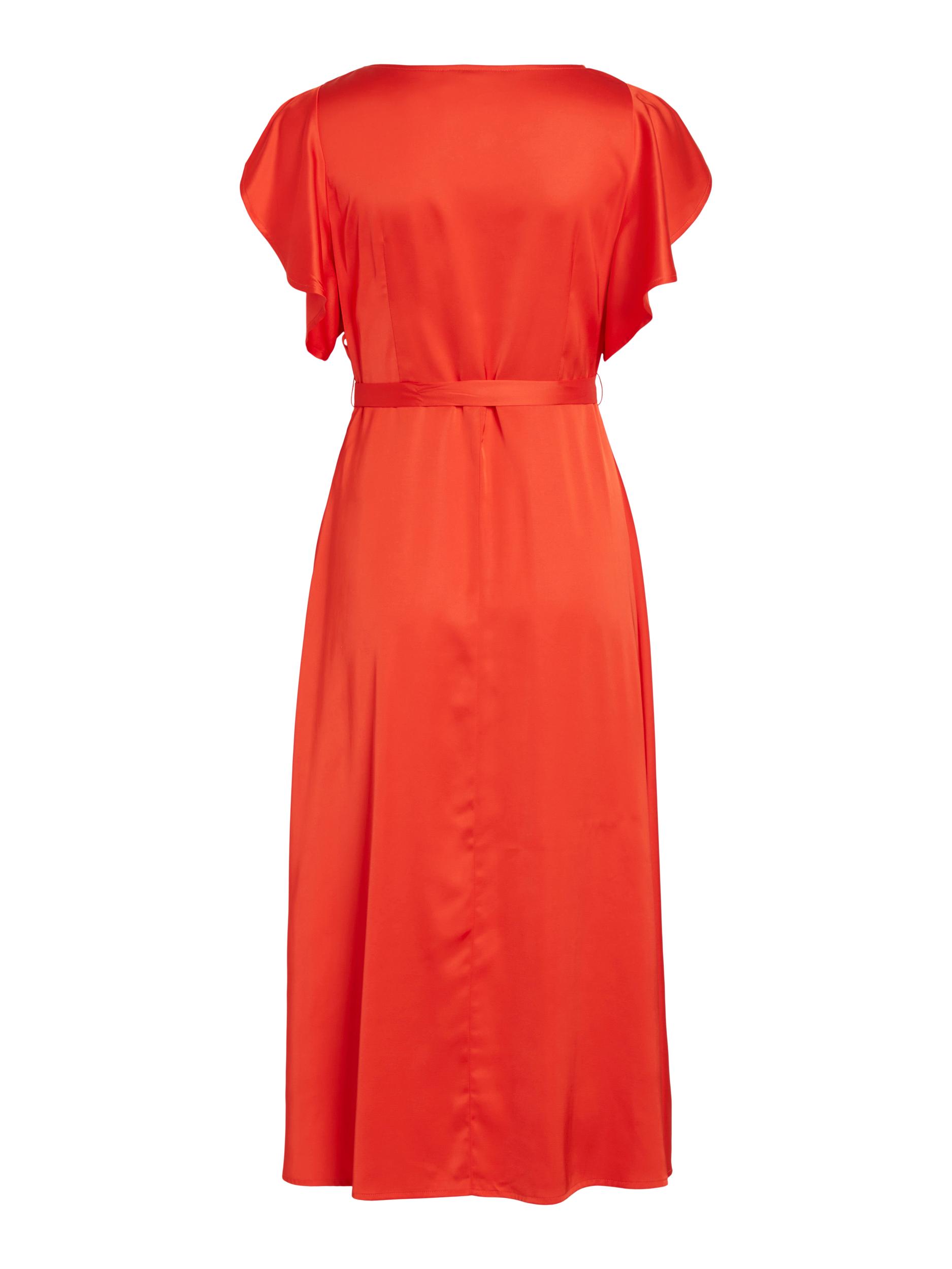 VICAROLINA S/S V-NECK MIDI DRESS/DC