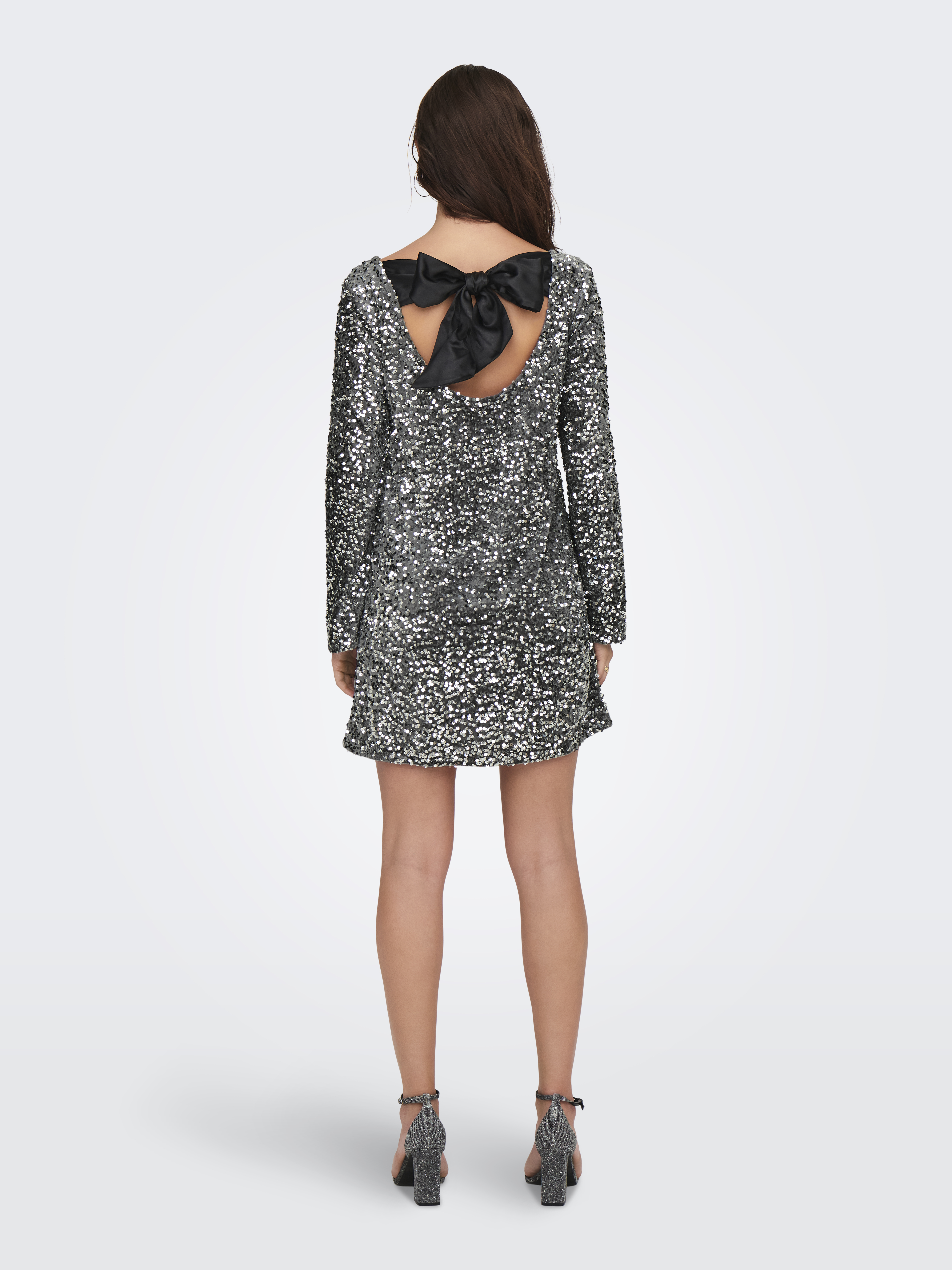 JDYSARA L/S BOW SEQUINS DRESS JRS