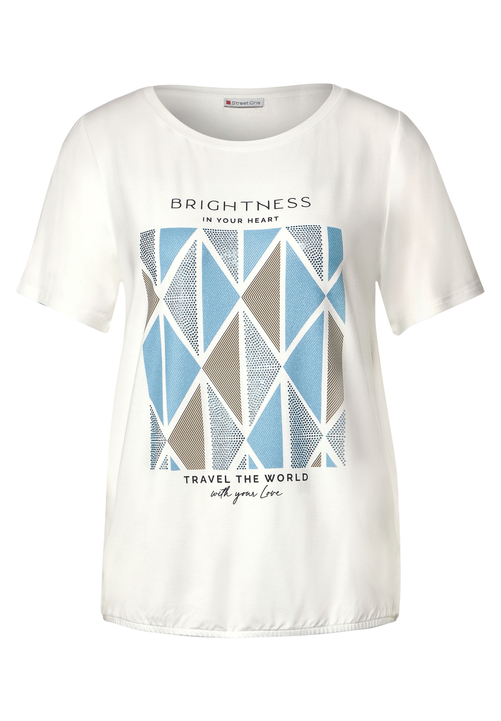 Shirt mit Rhombus Partprint