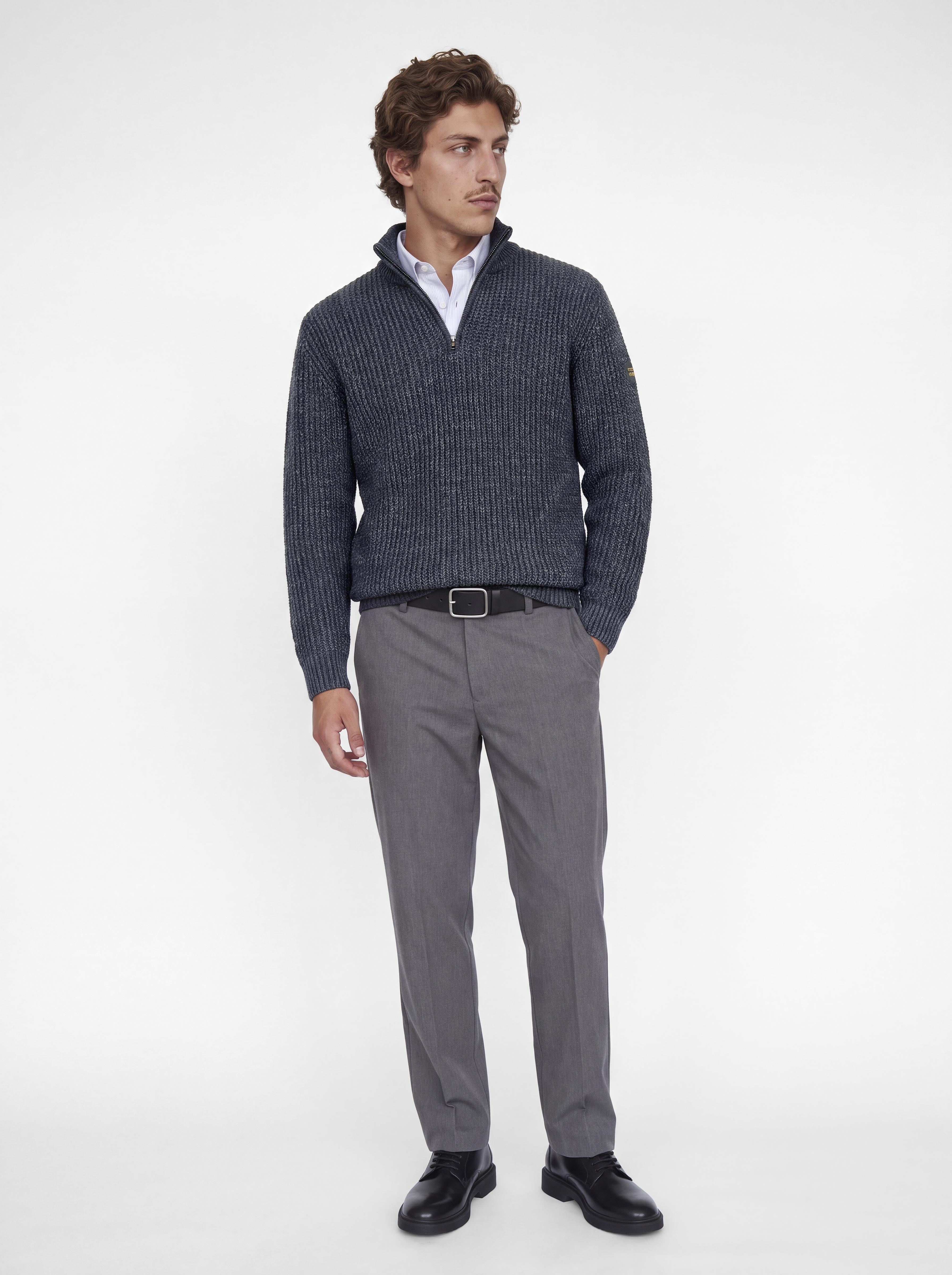 JJROOSTER KNIT HALF ZIP